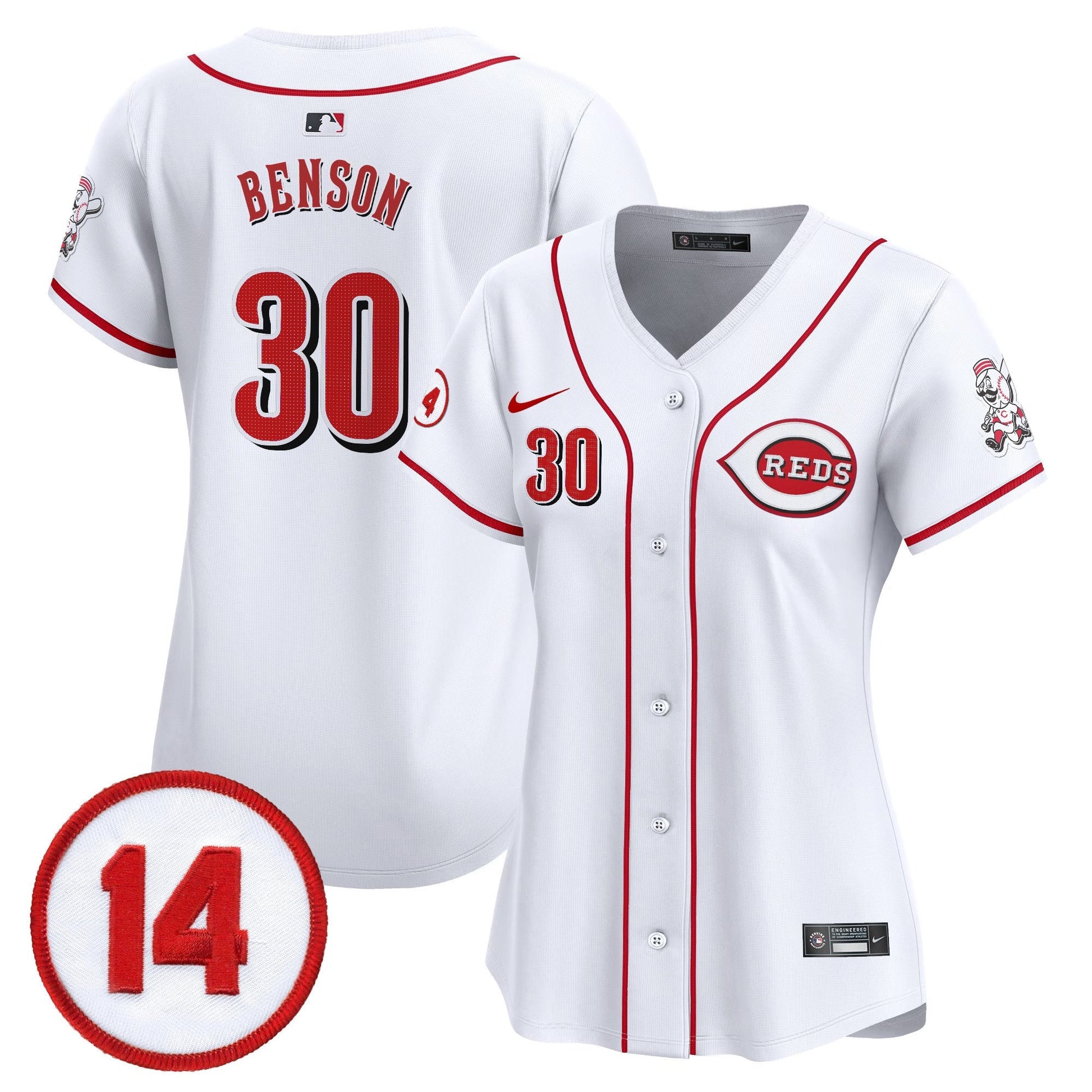 Women's Cincinnati Reds Pete Rose Patch Vapor Premier Limited Jersey - All Stitched