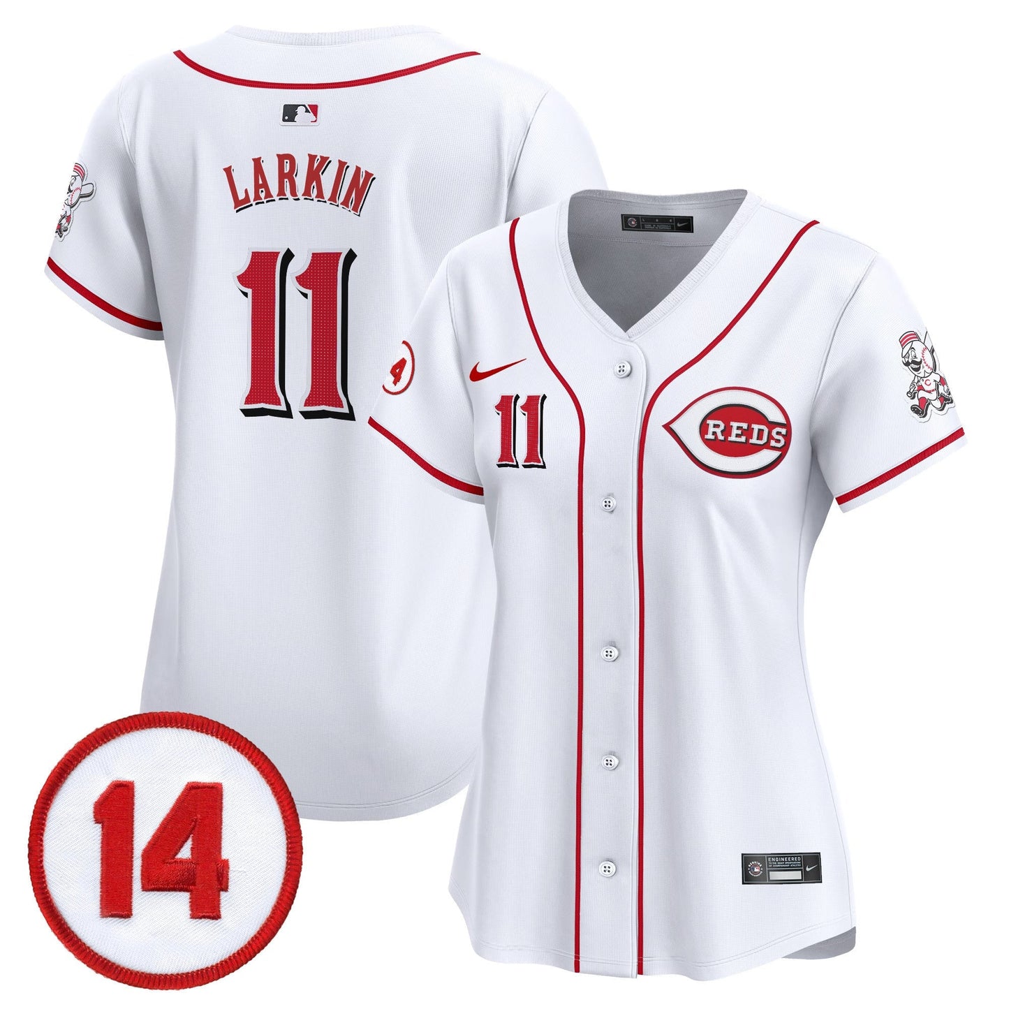 Women's Cincinnati Reds Pete Rose Patch Vapor Premier Limited Jersey - All Stitched