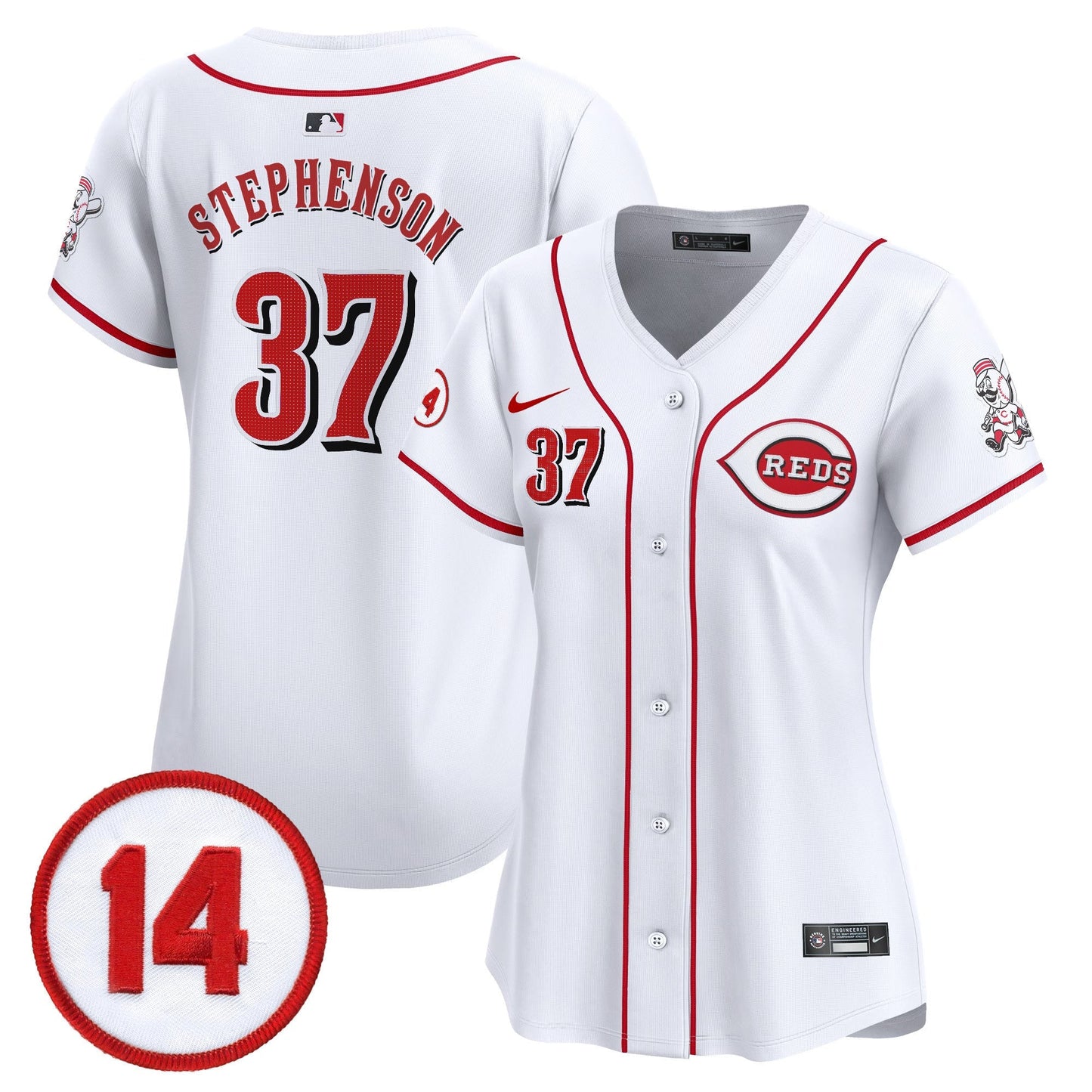 Women's Cincinnati Reds Pete Rose Patch Vapor Premier Limited Jersey - All Stitched