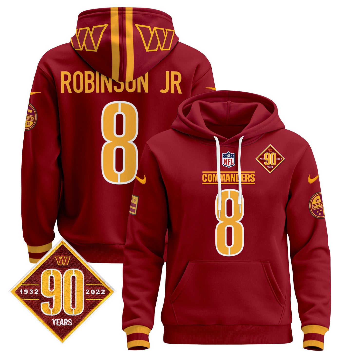 Men's Washington Commanders 2024 Pullover Hoodie - All Stitched