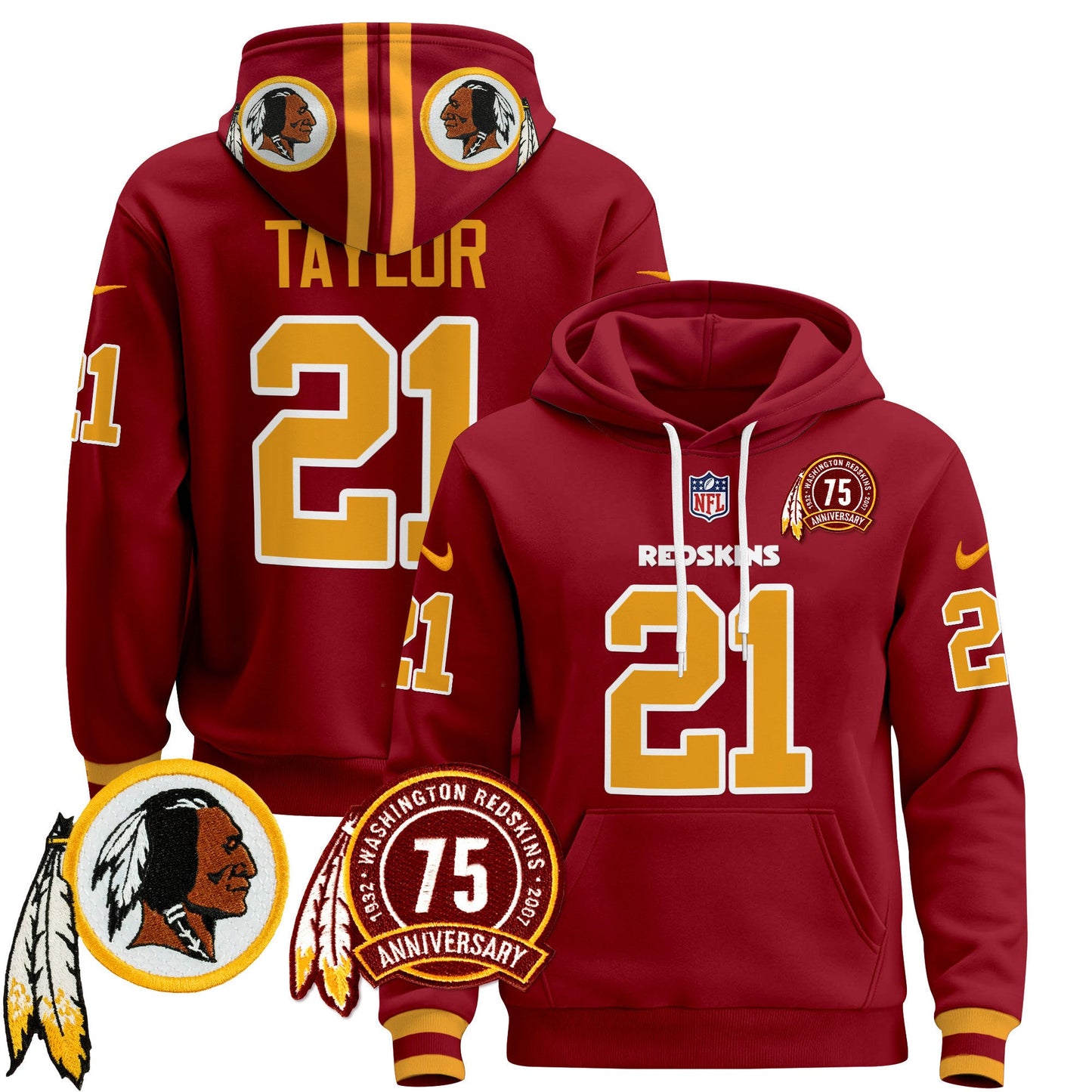 Men's Washington Redskins 2024 Pullover Hoodie - All Stitched