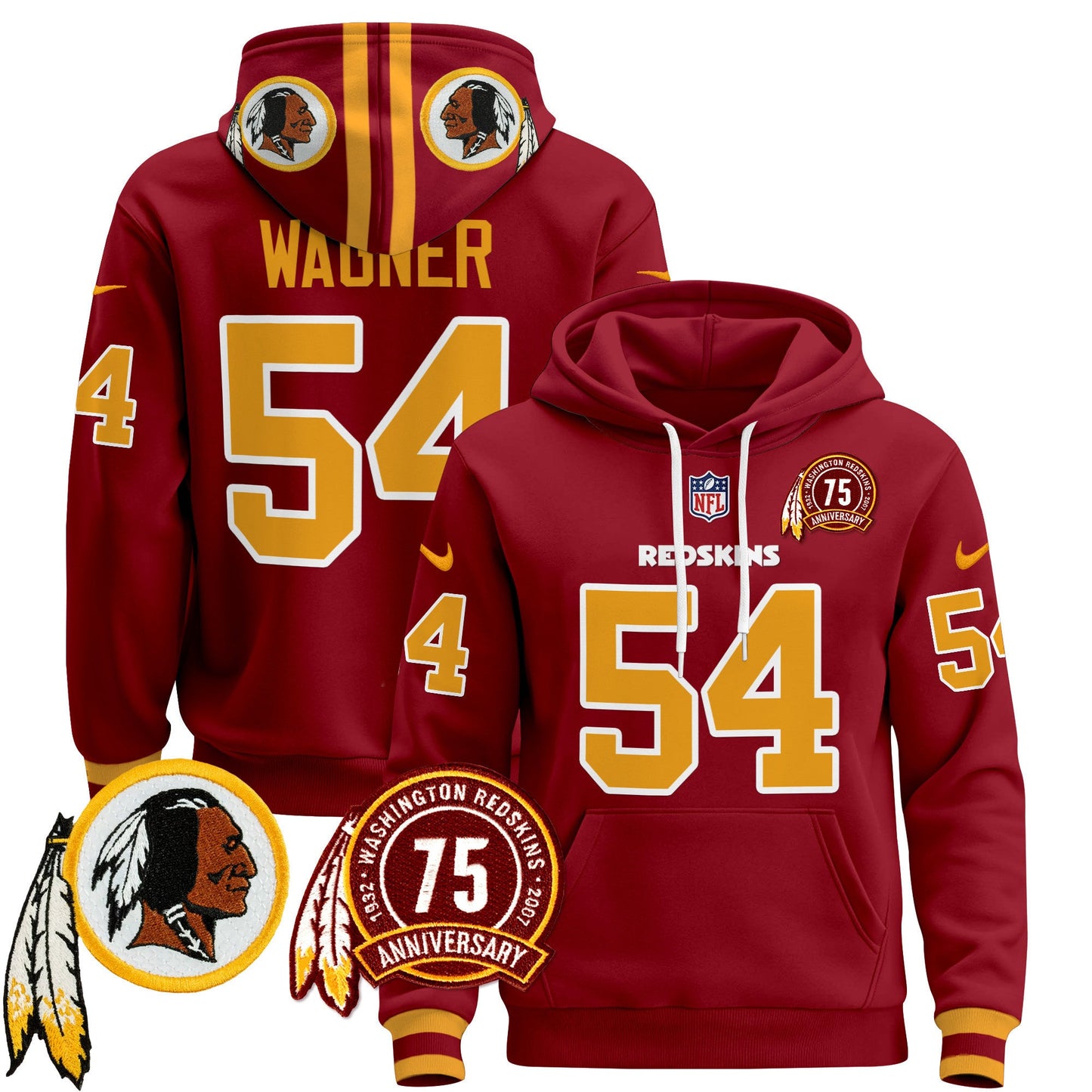 Men's Washington Redskins 2024 Pullover Hoodie - All Stitched