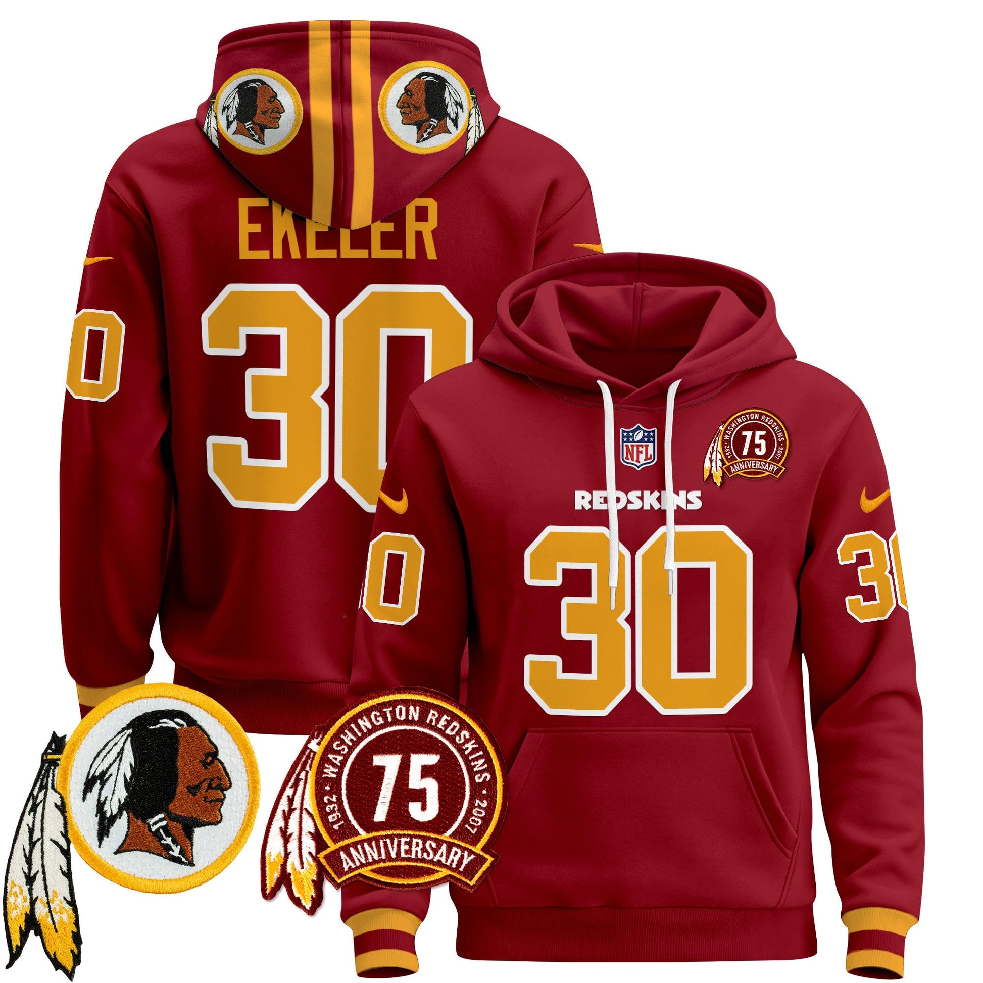 Men's Washington Redskins 2024 Pullover Hoodie - All Stitched