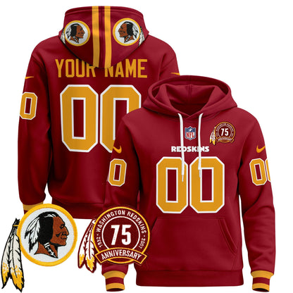 Washington Redskins 2024 Custom Pullover Hoodie - All Stitched