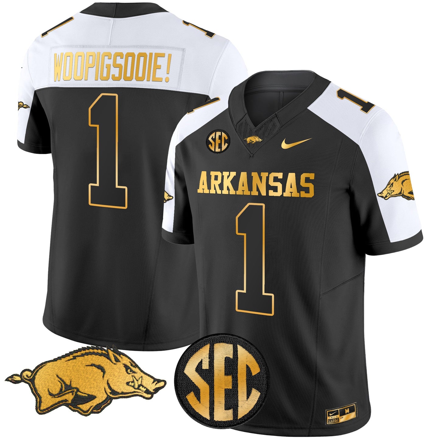 Arkansas Razorbacks Gold Vapor Limited Jersey - All Stitched