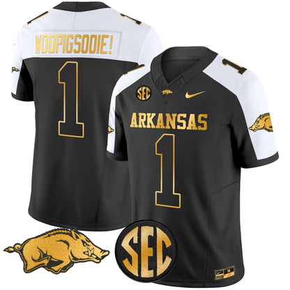 Arkansas Razorbacks Gold Vapor Limited Jersey - All Stitched
