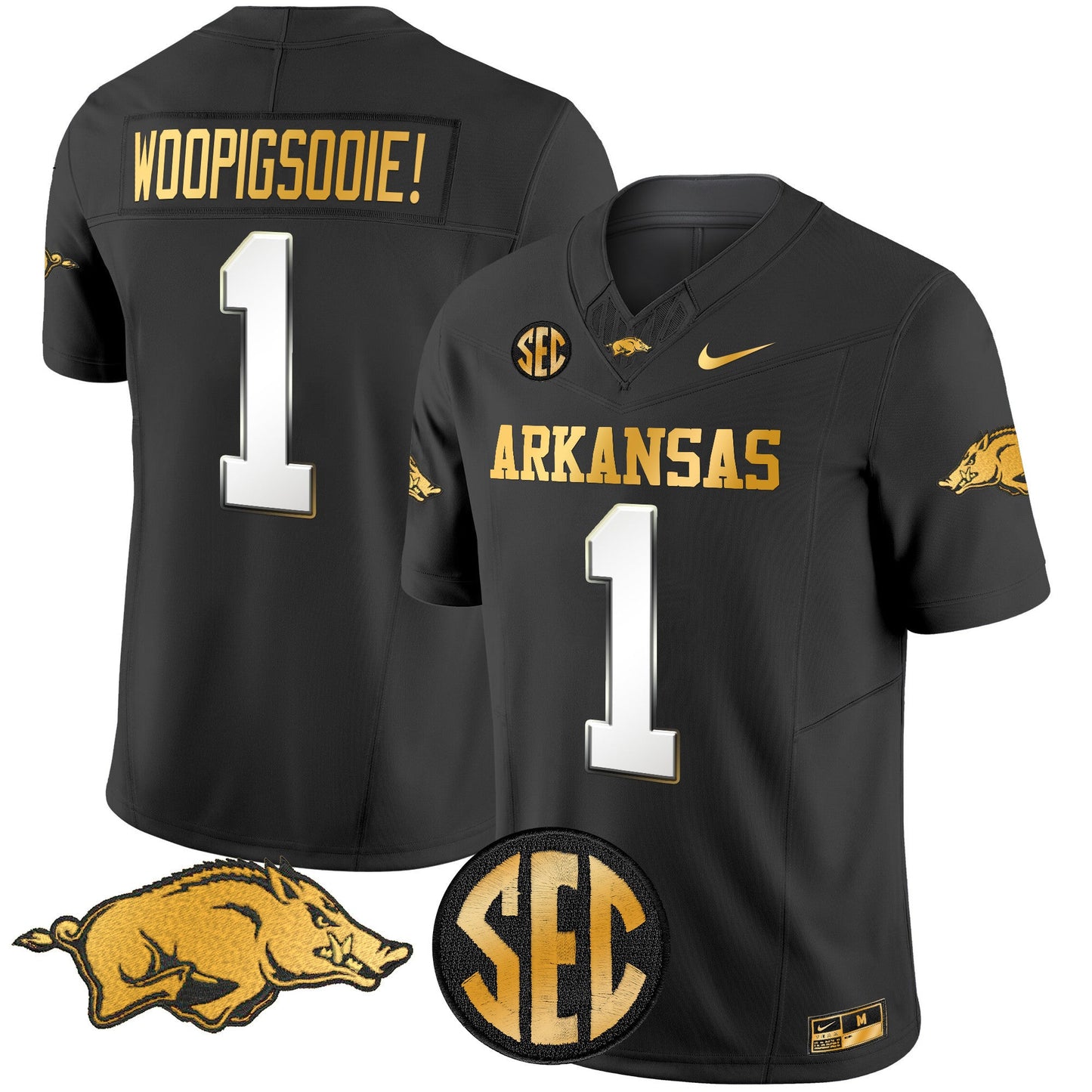 Arkansas Razorbacks Gold Vapor Limited Jersey - All Stitched