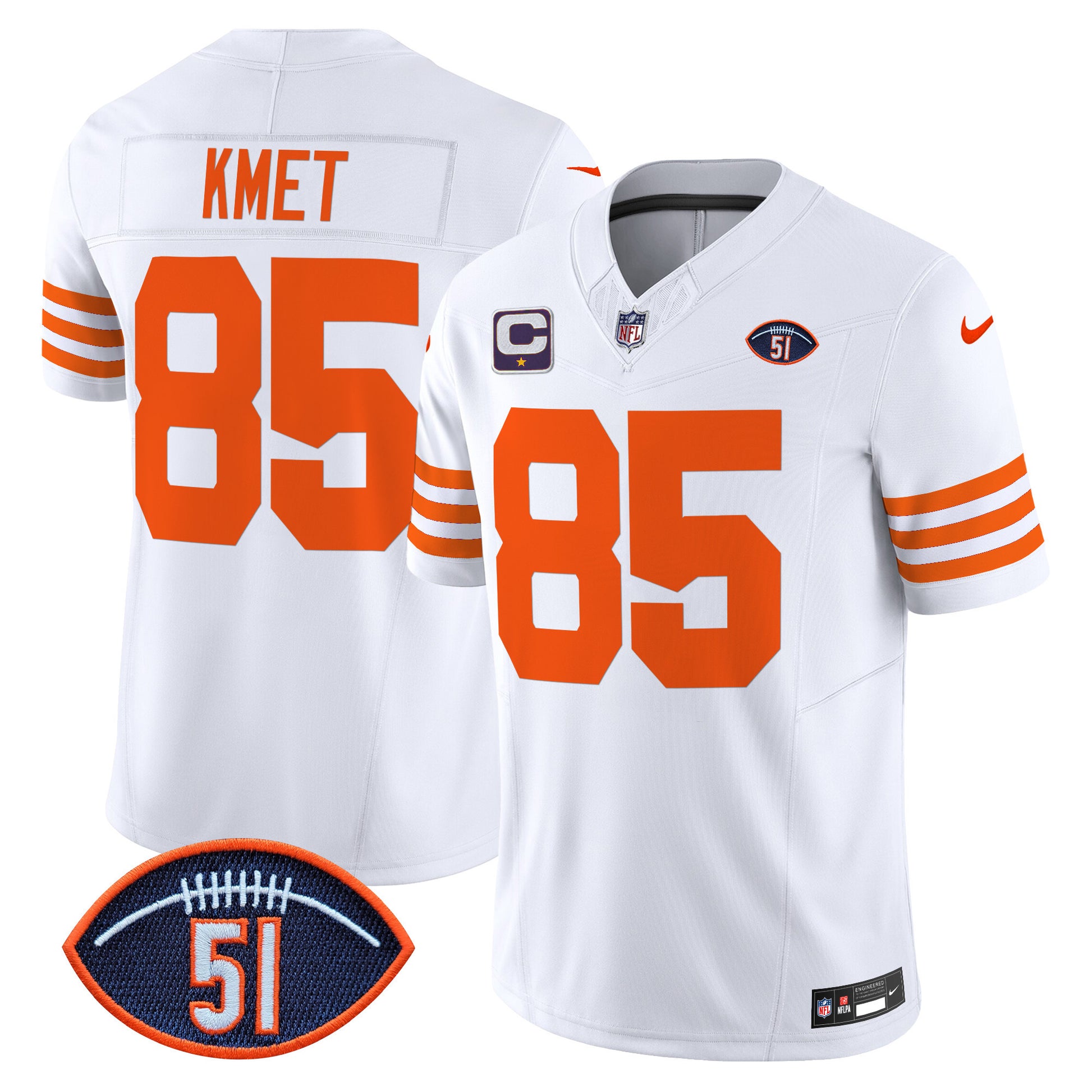 Men's Chicago Bears Dick Butkus Patch Throwback Vapor Limited Jersey - All Stitched