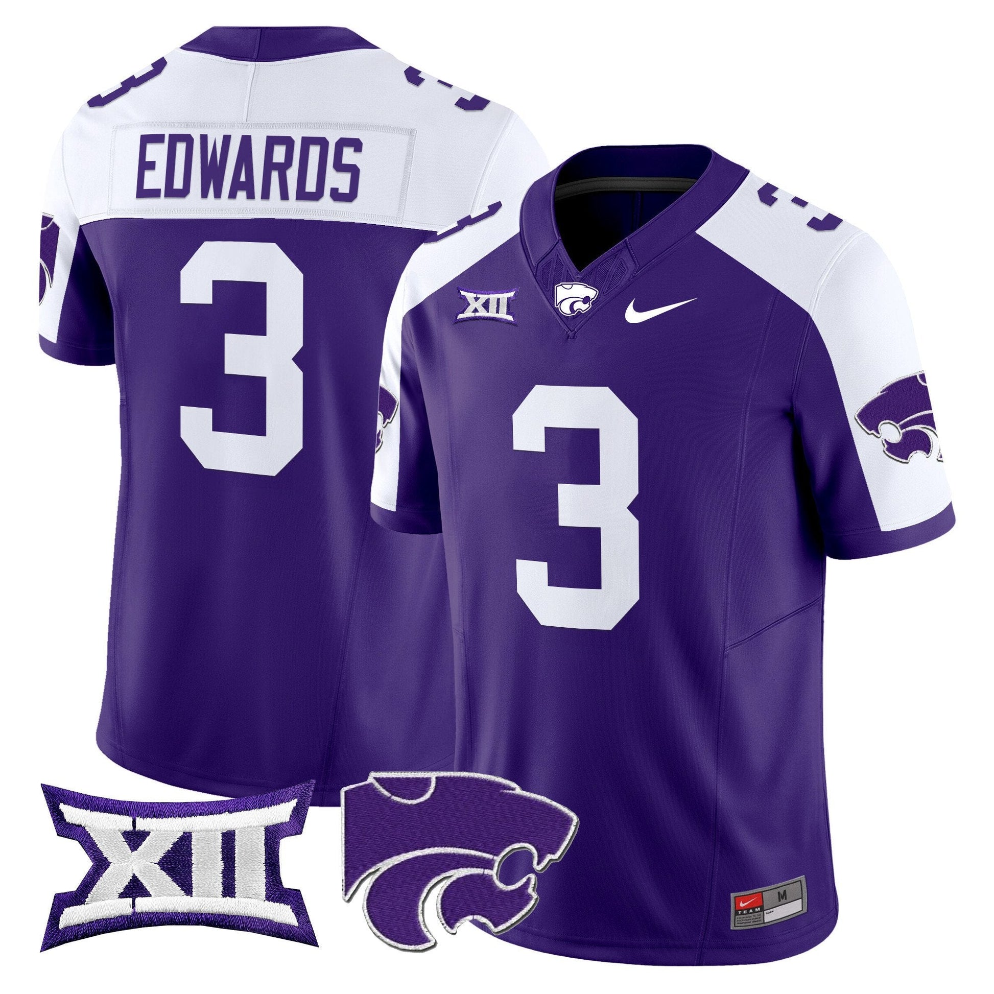 Men's Kansas State Wildcats 2025 Vapor Limited Jersey - All Stitched