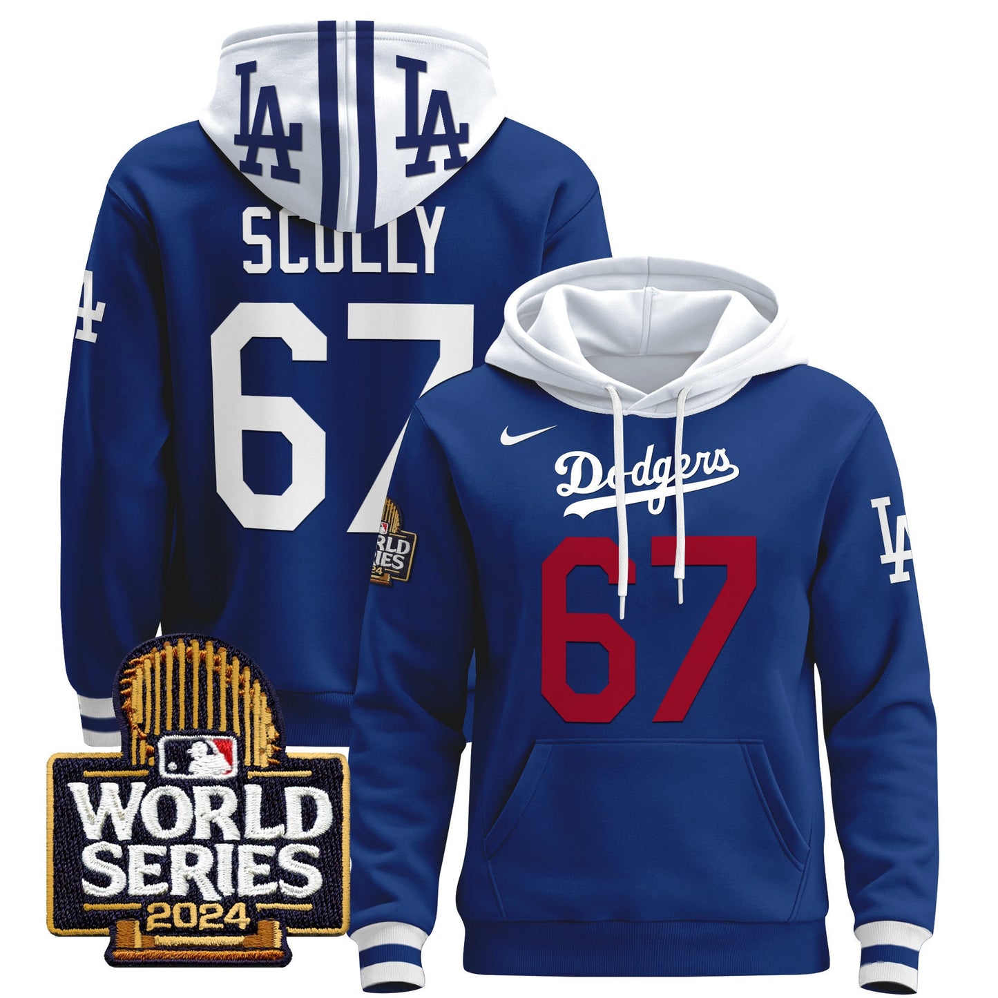 Dodgers 2024 World Series Pullover Hoodie - All Stitched