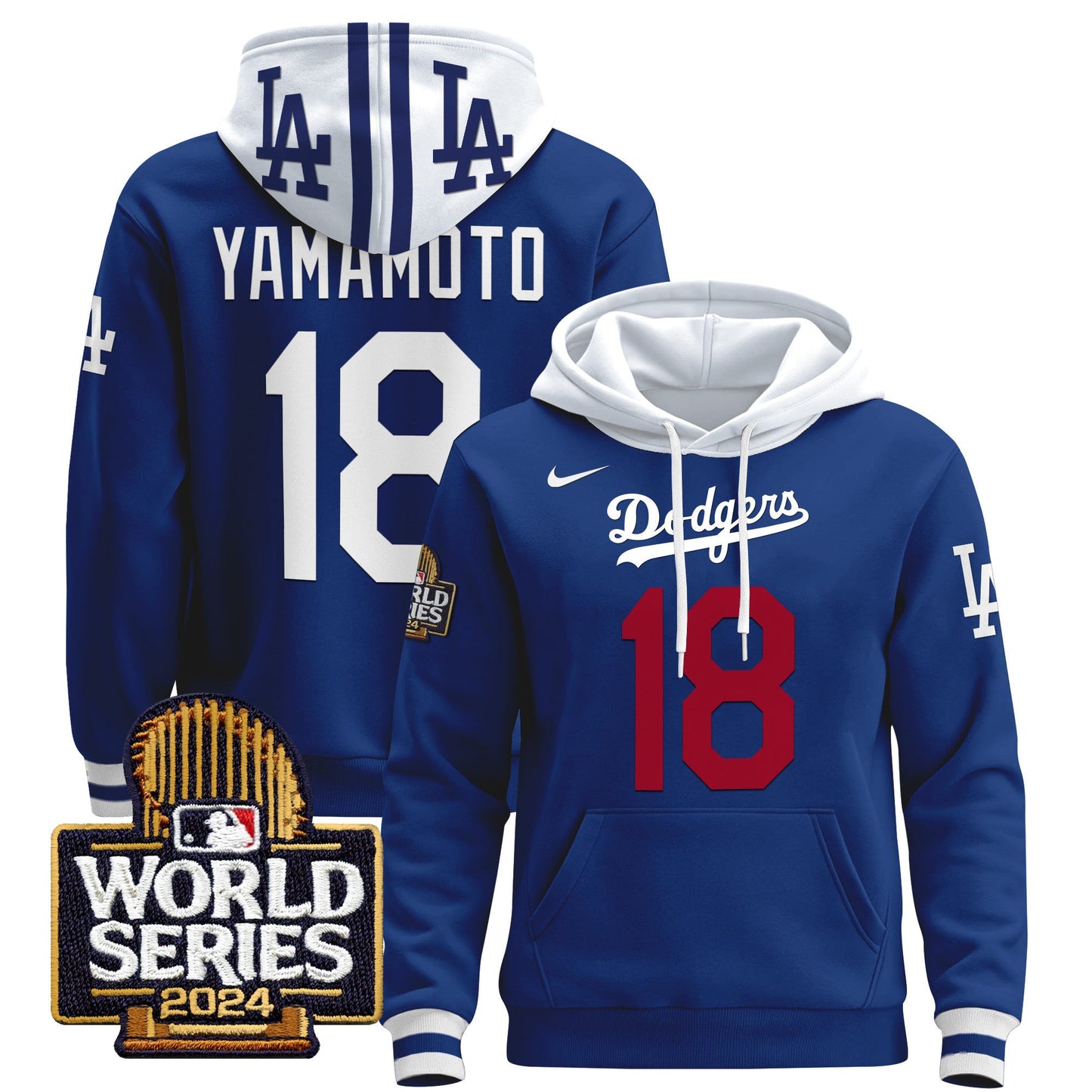 Dodgers 2024 World Series Pullover Hoodie - All Stitched