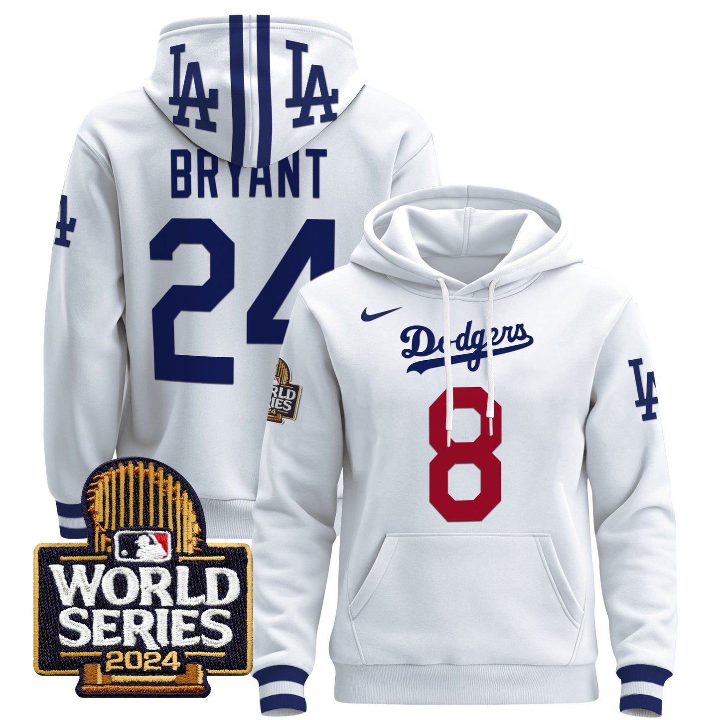 Dodgers 2024 World Series Pullover Hoodie - All Stitched