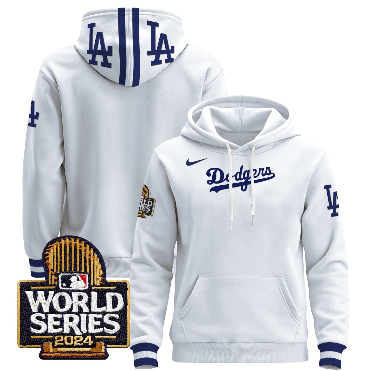 Dodgers 2024 World Series Pullover Hoodie - All Stitched