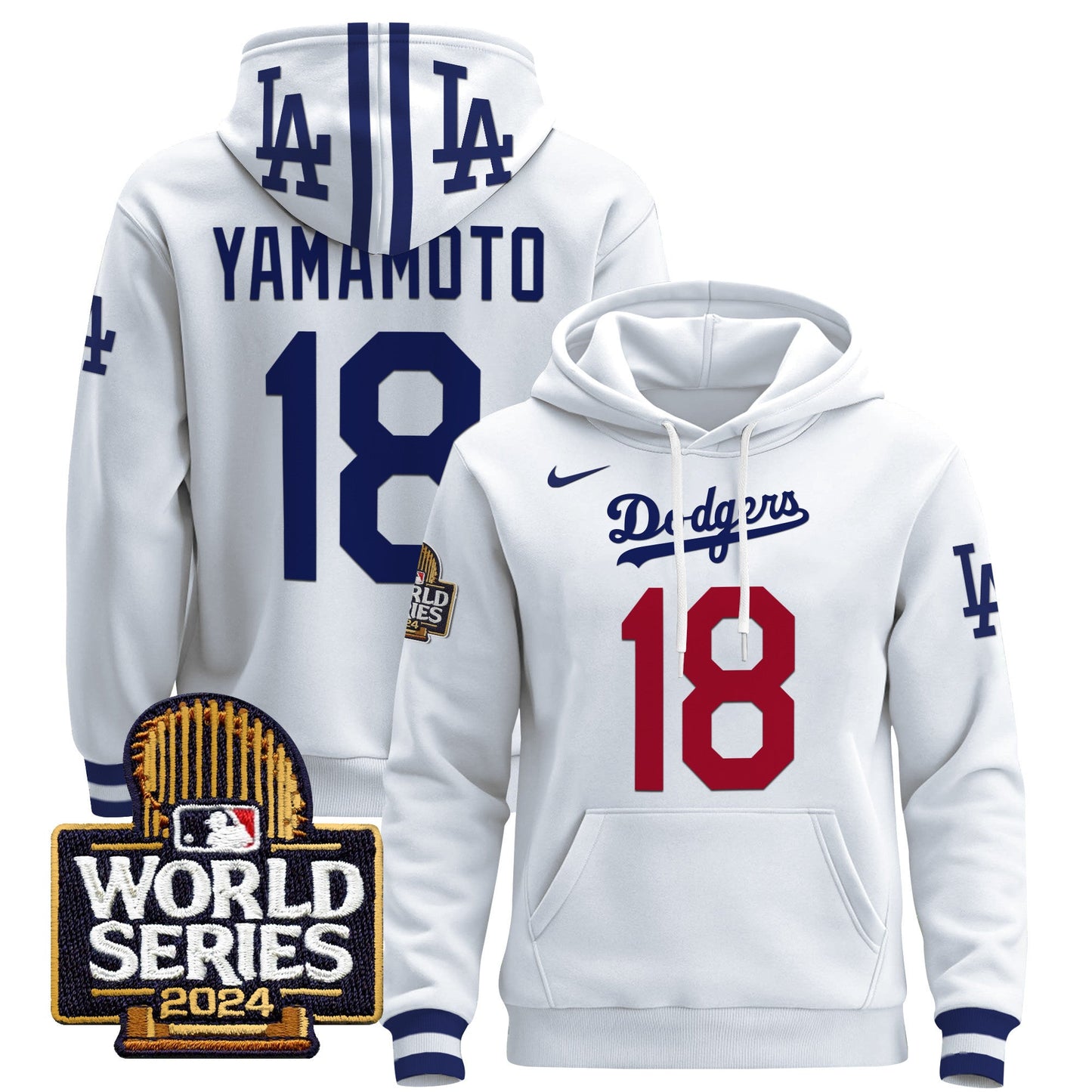 Dodgers 2024 World Series Pullover Hoodie - All Stitched