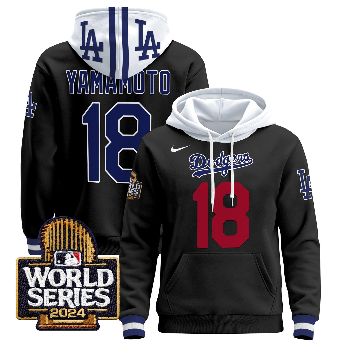 Dodgers 2024 World Series Pullover Hoodie - All Stitched