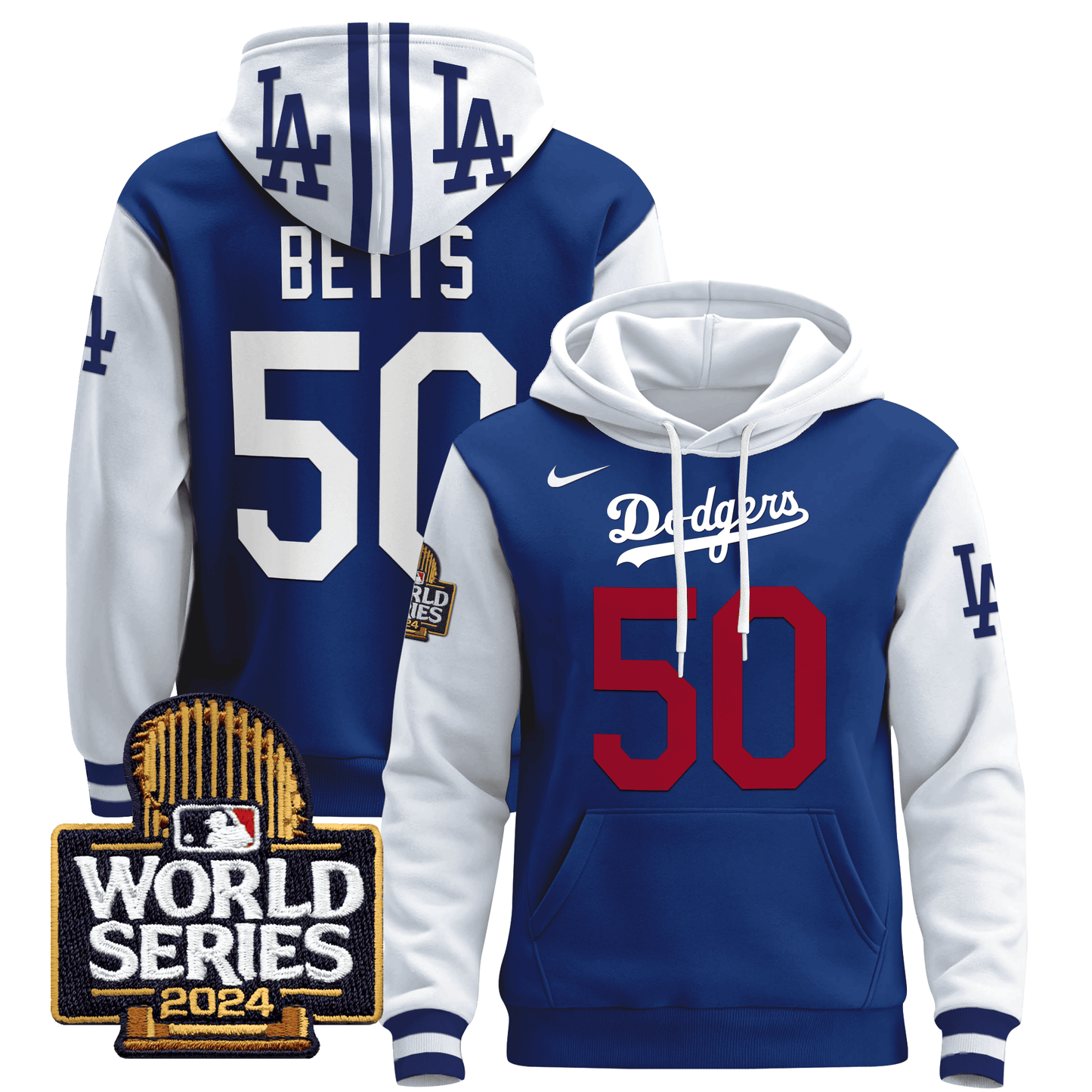 Dodgers 2024 World Series Pullover Hoodie - All Stitched