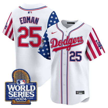 Dodgers American Style 2024 World Series Vapor Premier Limited Jersey - All Stitched