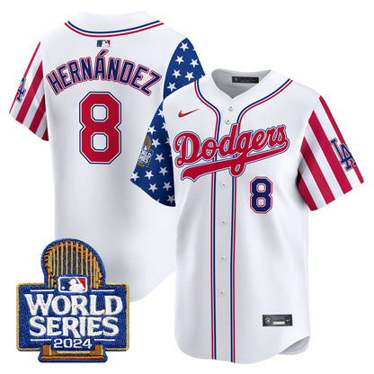 Dodgers American Style 2024 World Series Vapor Premier Limited Jersey - All Stitched
