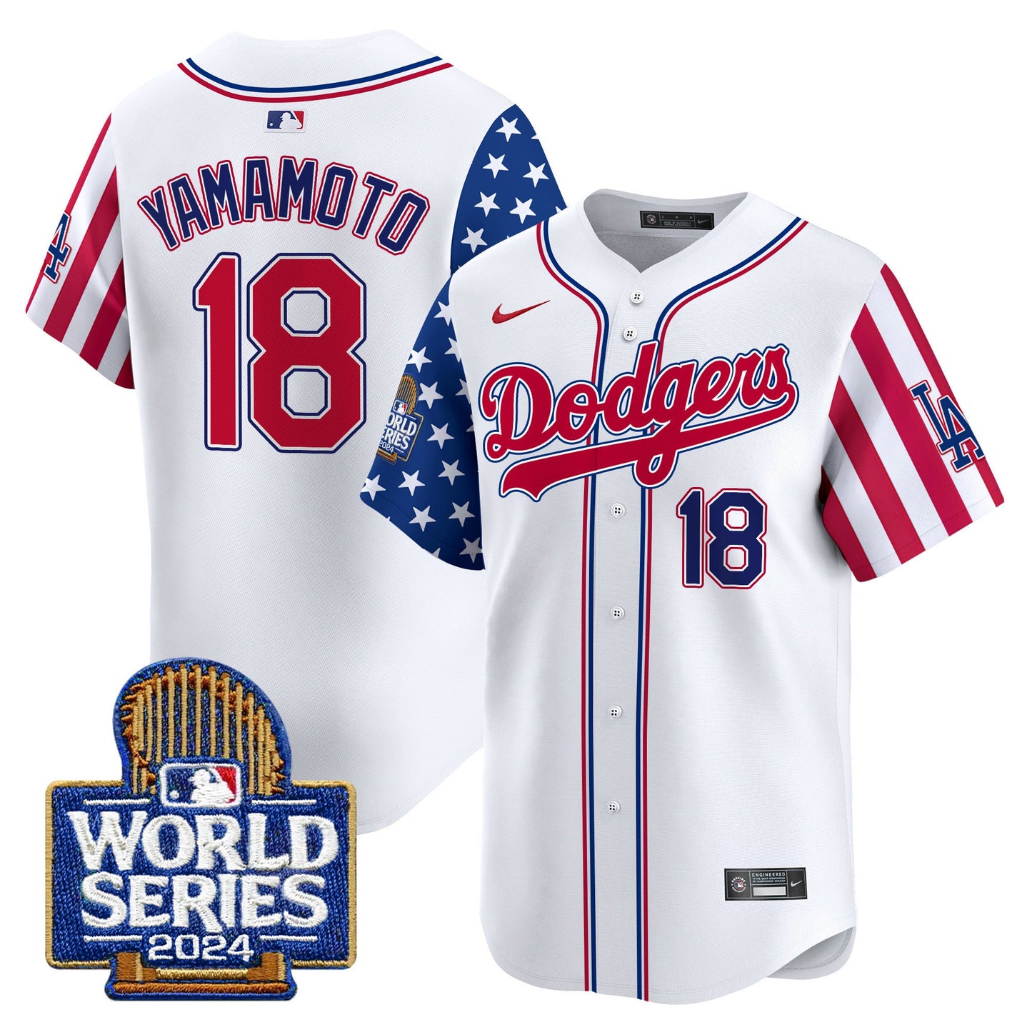 Dodgers American Style 2024 World Series Vapor Premier Limited Jersey - All Stitched