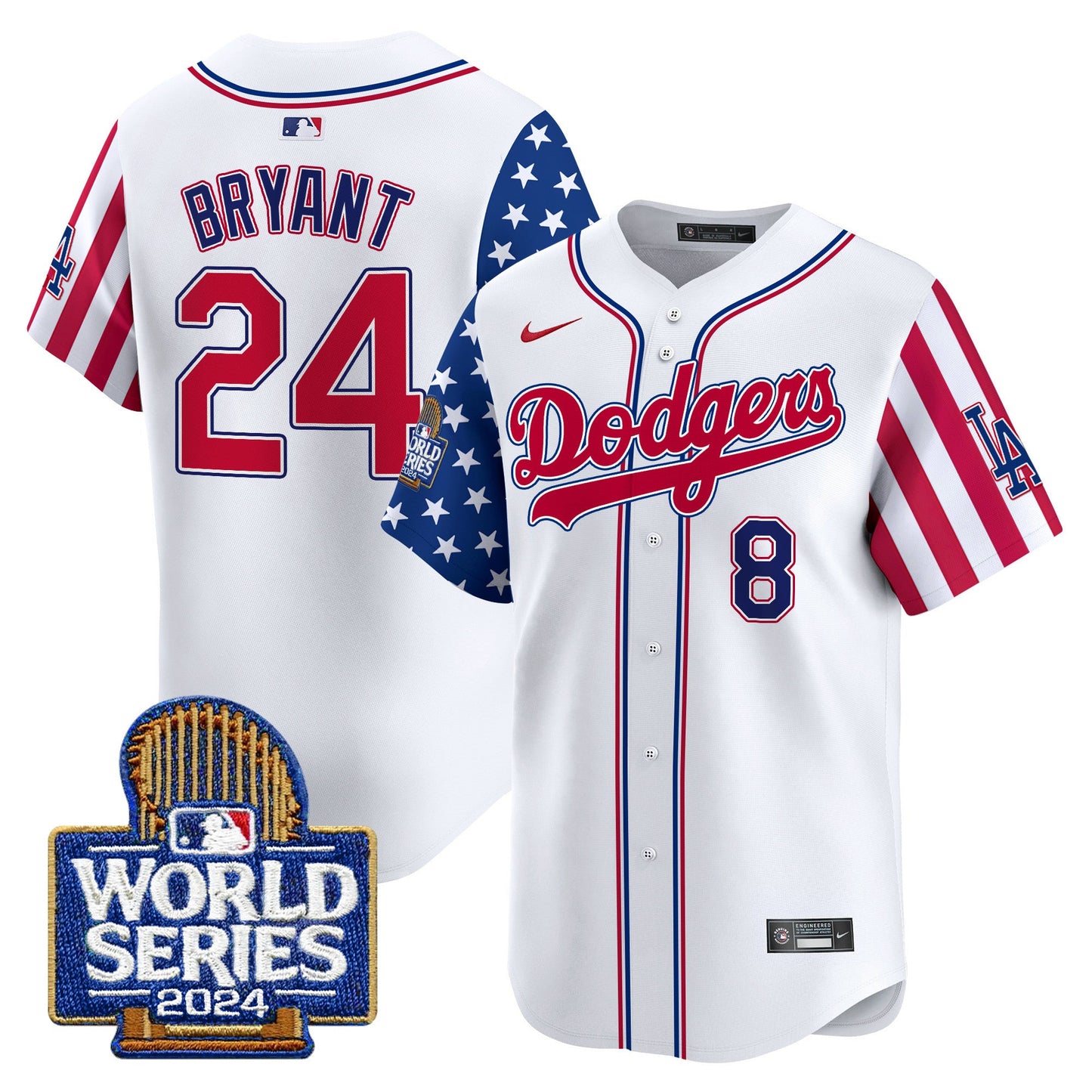 Dodgers American Style 2024 World Series Vapor Premier Limited Jersey - All Stitched