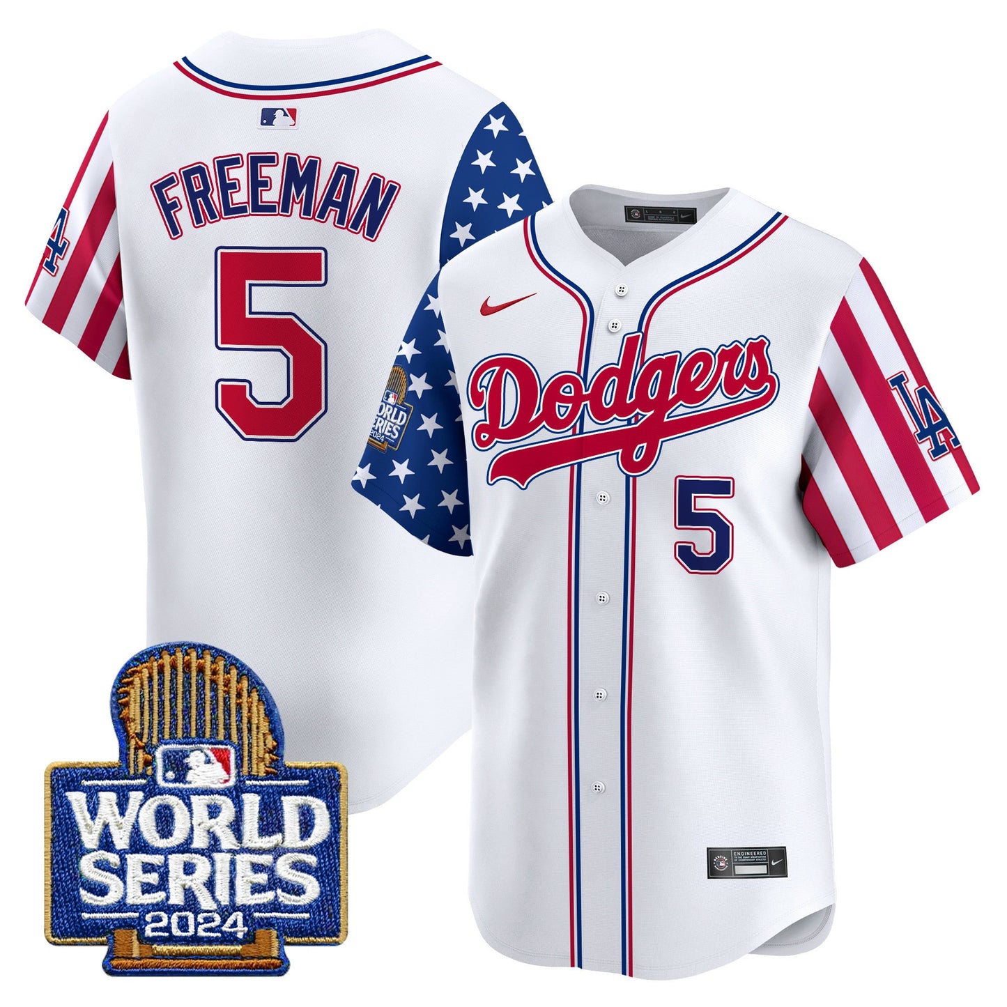 Dodgers American Style 2024 World Series Vapor Premier Limited Jersey - All Stitched
