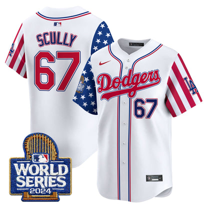 Dodgers American Style 2024 World Series Vapor Premier Limited Jersey - All Stitched