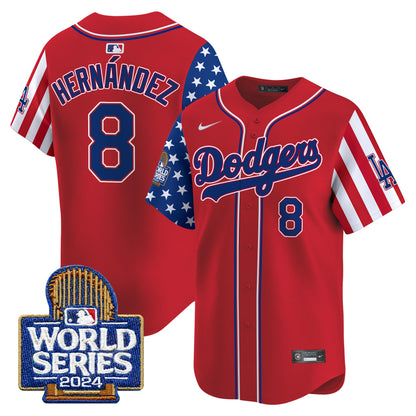 Dodgers American Style 2024 World Series Vapor Premier Limited Jersey - All Stitched