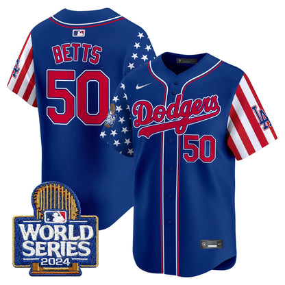 Dodgers American Style 2024 World Series Vapor Premier Limited Jersey - All Stitched