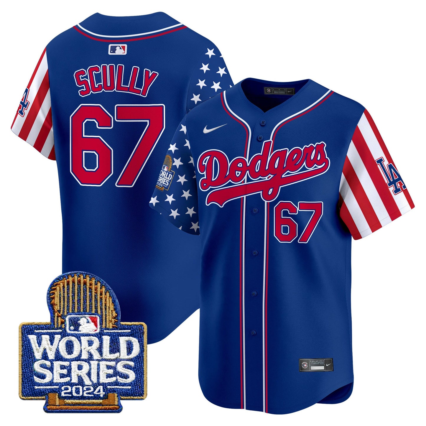 Dodgers American Style 2024 World Series Vapor Premier Limited Jersey - All Stitched