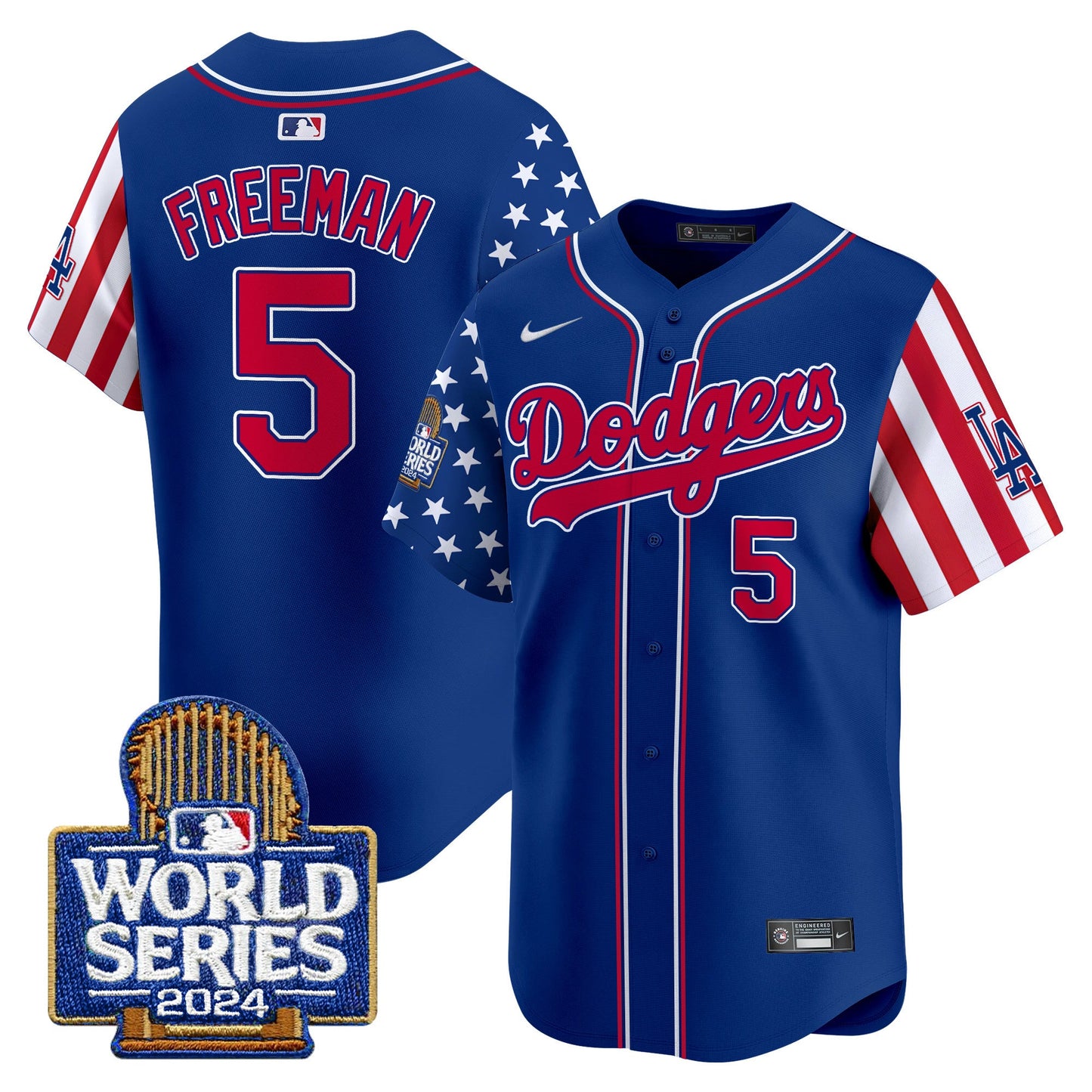 Dodgers American Style 2024 World Series Vapor Premier Limited Jersey - All Stitched