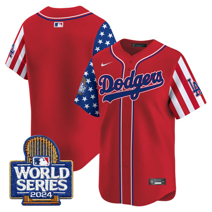 Dodgers American Style 2024 World Series Vapor Premier Limited Jersey - All Stitched
