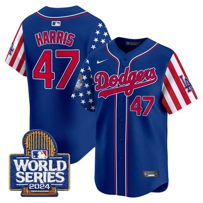 Dodgers American Style 2024 World Series Vapor Premier Limited Jersey - All Stitched