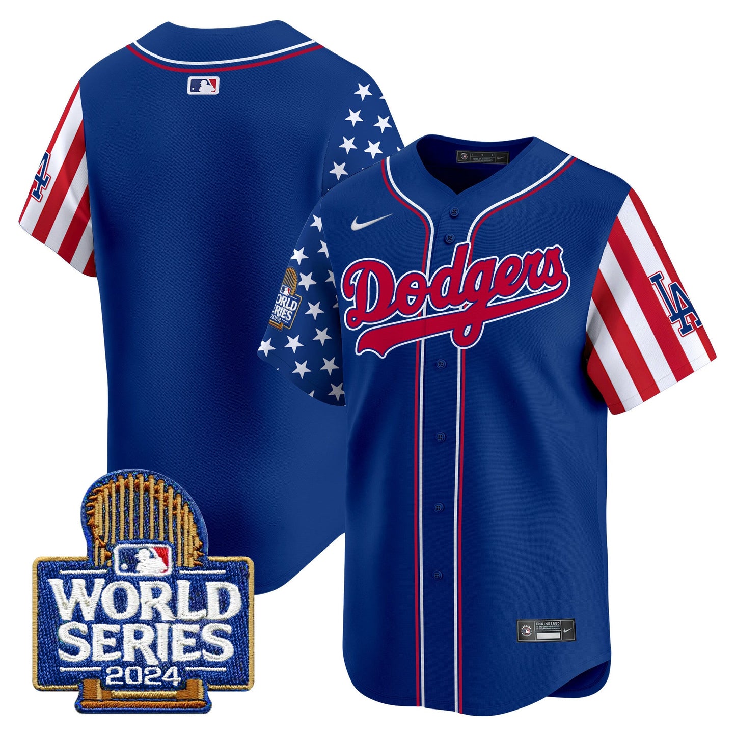 Dodgers American Style 2024 World Series Vapor Premier Limited Jersey - All Stitched