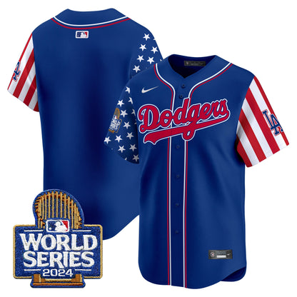 Dodgers American Style 2024 World Series Vapor Premier Limited Jersey - All Stitched