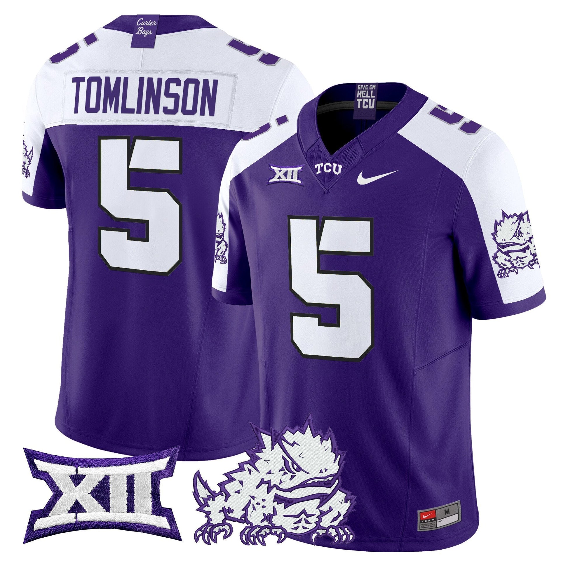 Men's TCU Horned Frogs 2025 Vapor Limited Jersey - All stitched
