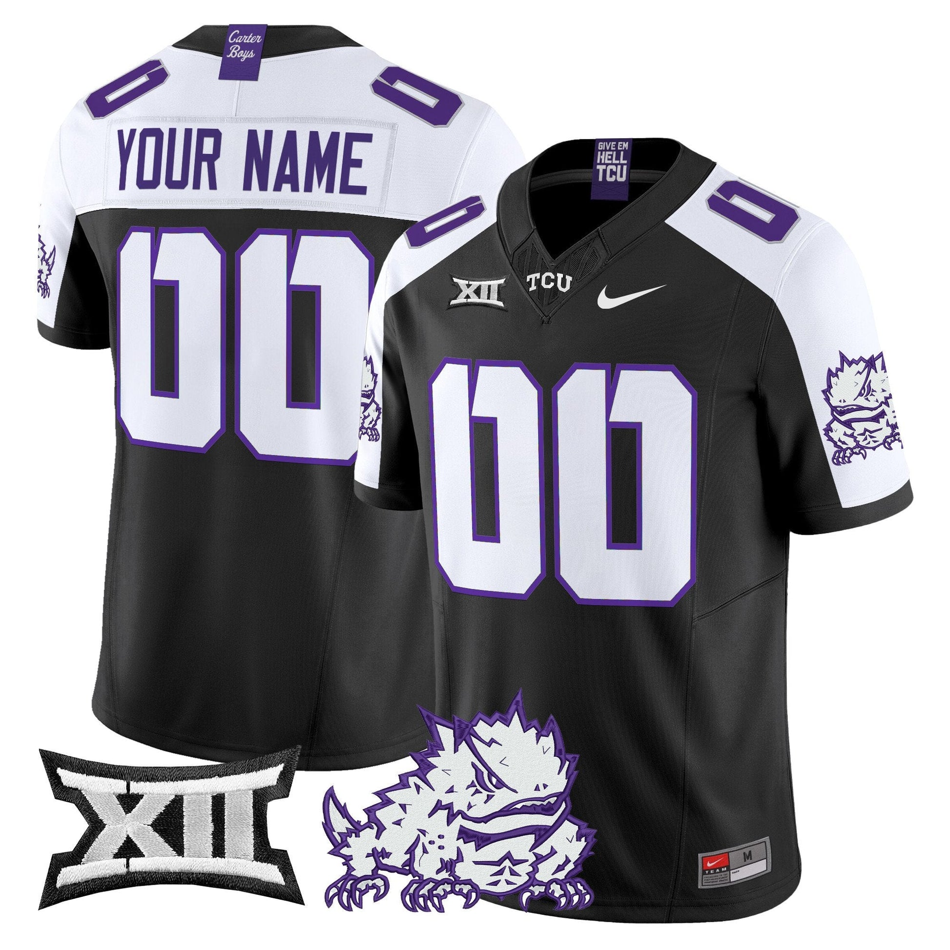 TCU Horned Frogs 2025 Vapor Limited Custom Jersey - All stitched