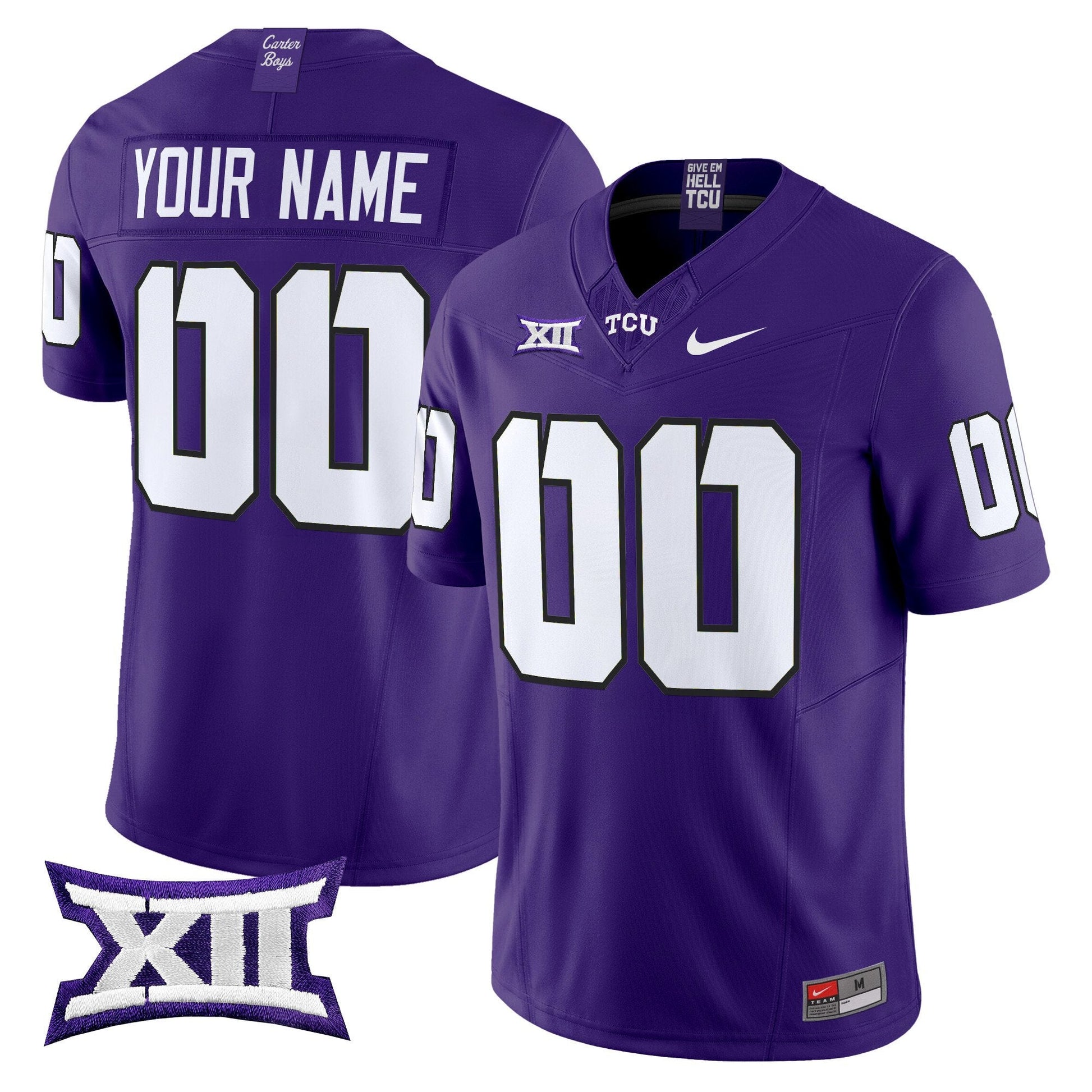TCU Horned Frogs 2025 Vapor Limited Custom Jersey - All stitched