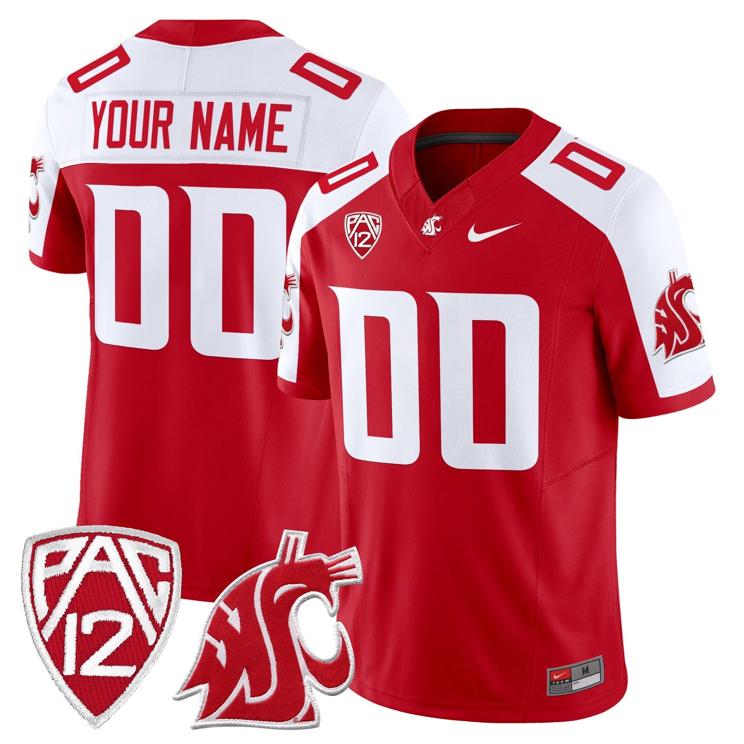 Washington State Cougars 2025 Vapor Limited Custom Jersey - All Stitched