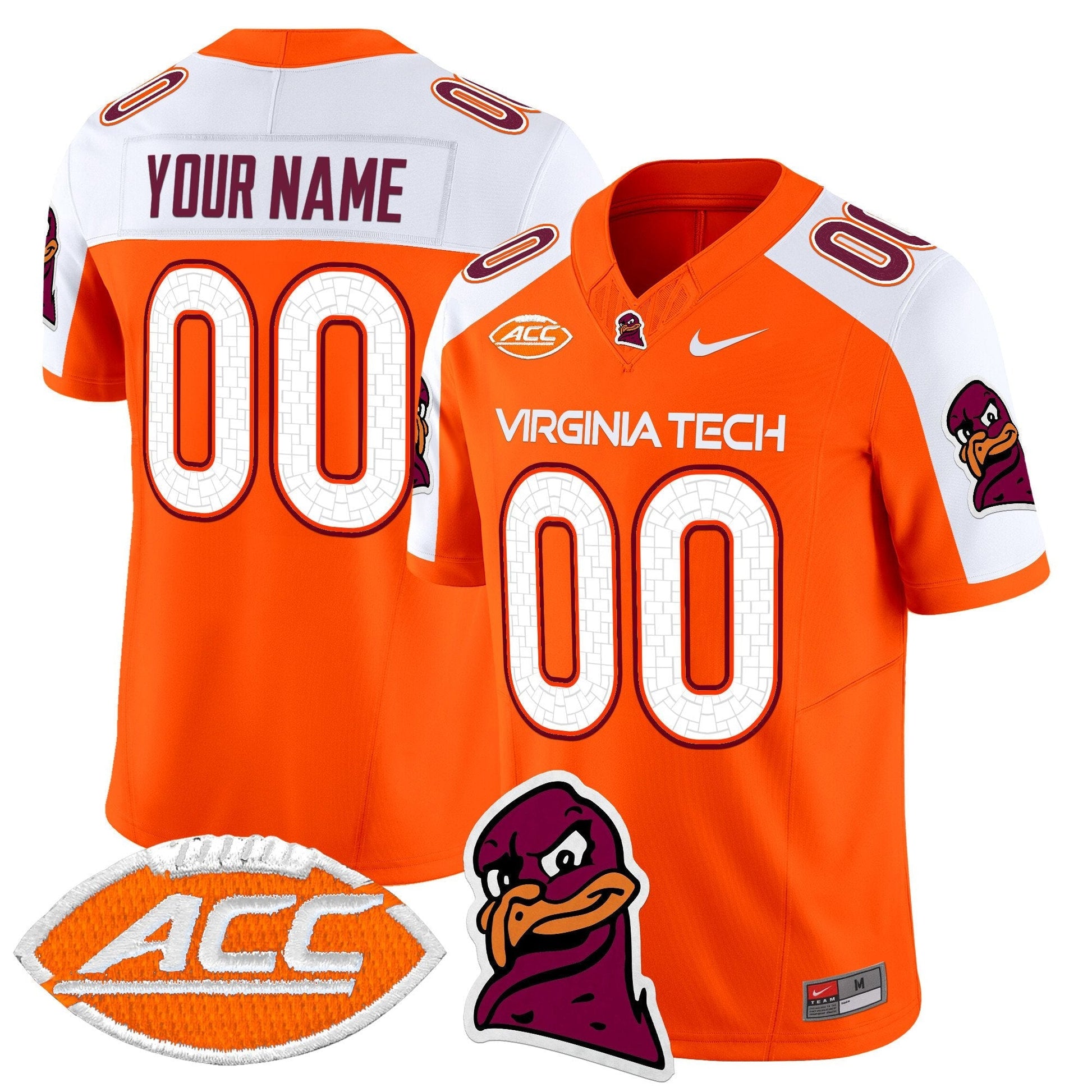 Virginia Tech Hokies 2025 Vapor Limited Custom Jersey - All Stitched