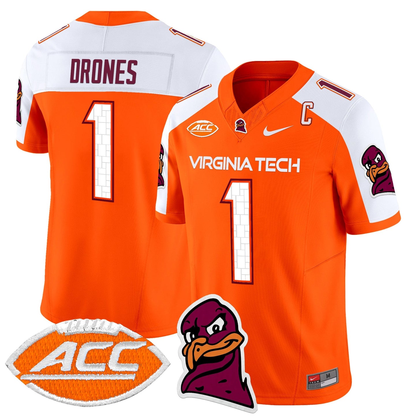 Men's Virginia Tech Hokies 2025 Vapor Limited Jersey - All Stitched