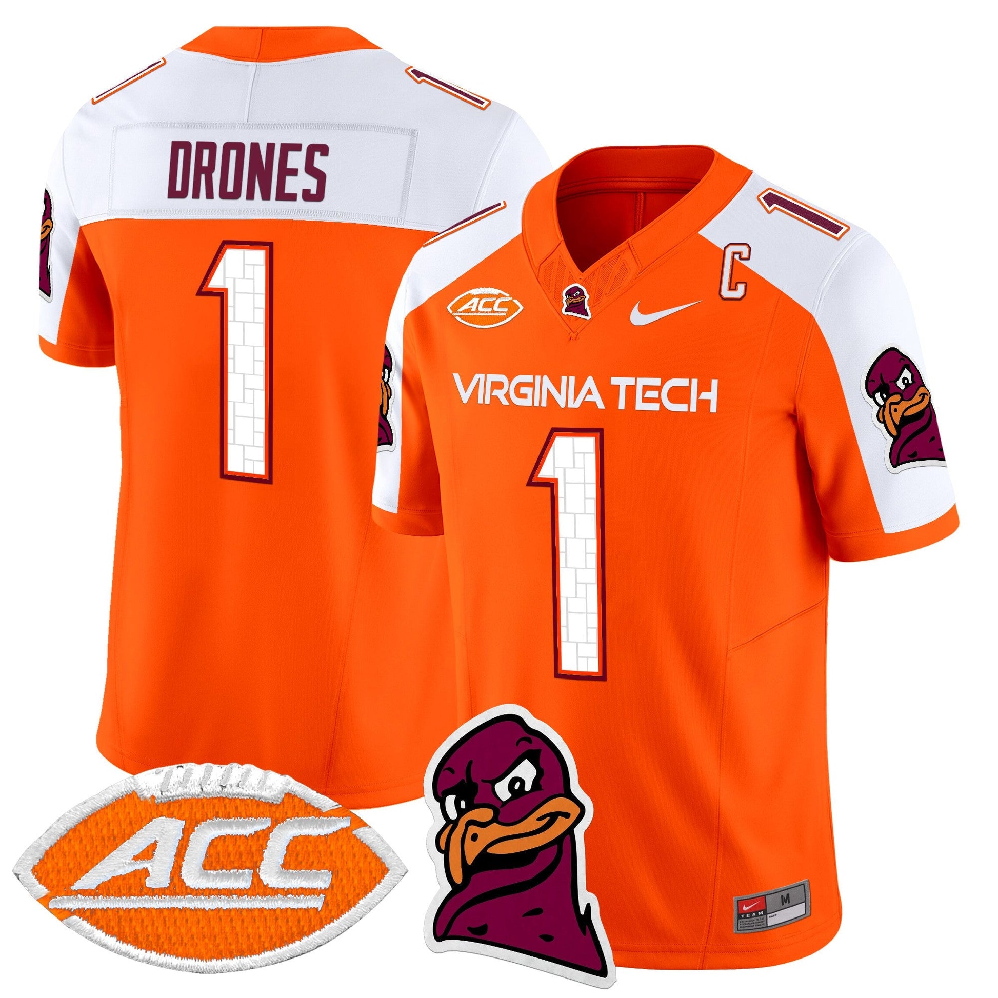 Men's Virginia Tech Hokies 2025 Vapor Limited Jersey - All Stitched