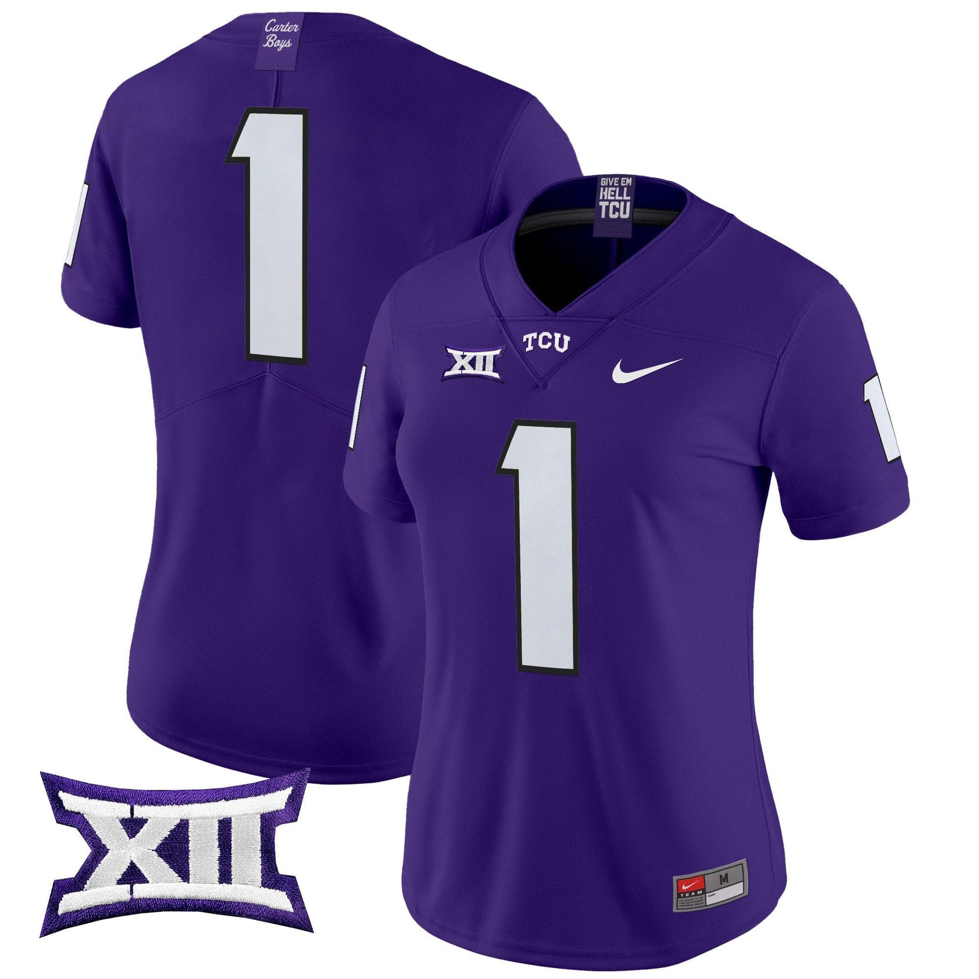 Women's TCU Horned Frogs 2024 Vapor Limited Jersey - All stitched