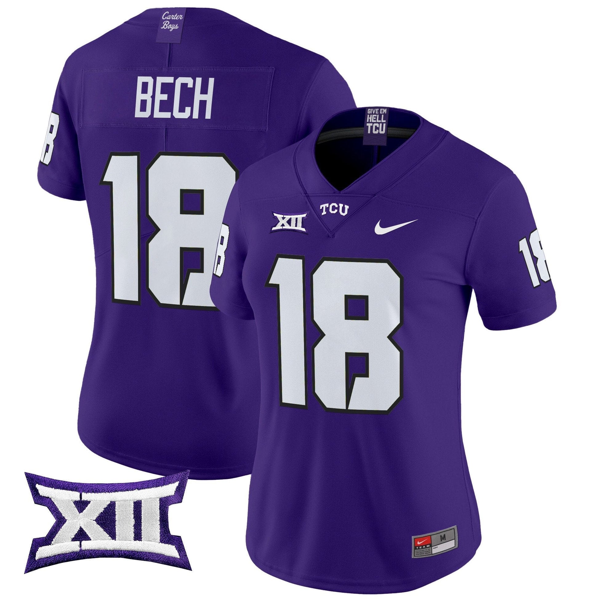 Women's TCU Horned Frogs 2024 Vapor Limited Jersey - All stitched