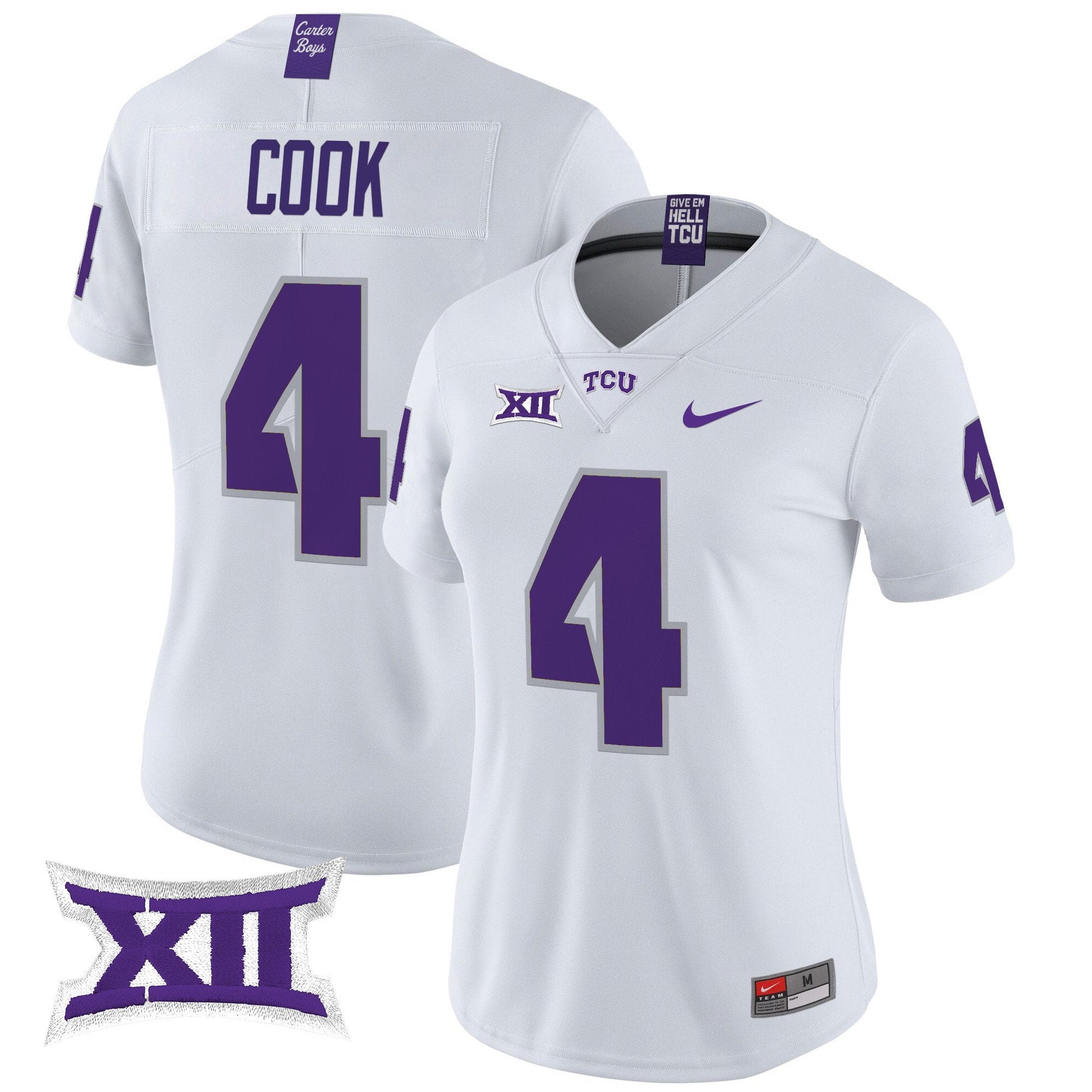 Women's TCU Horned Frogs 2024 Vapor Limited Jersey - All stitched