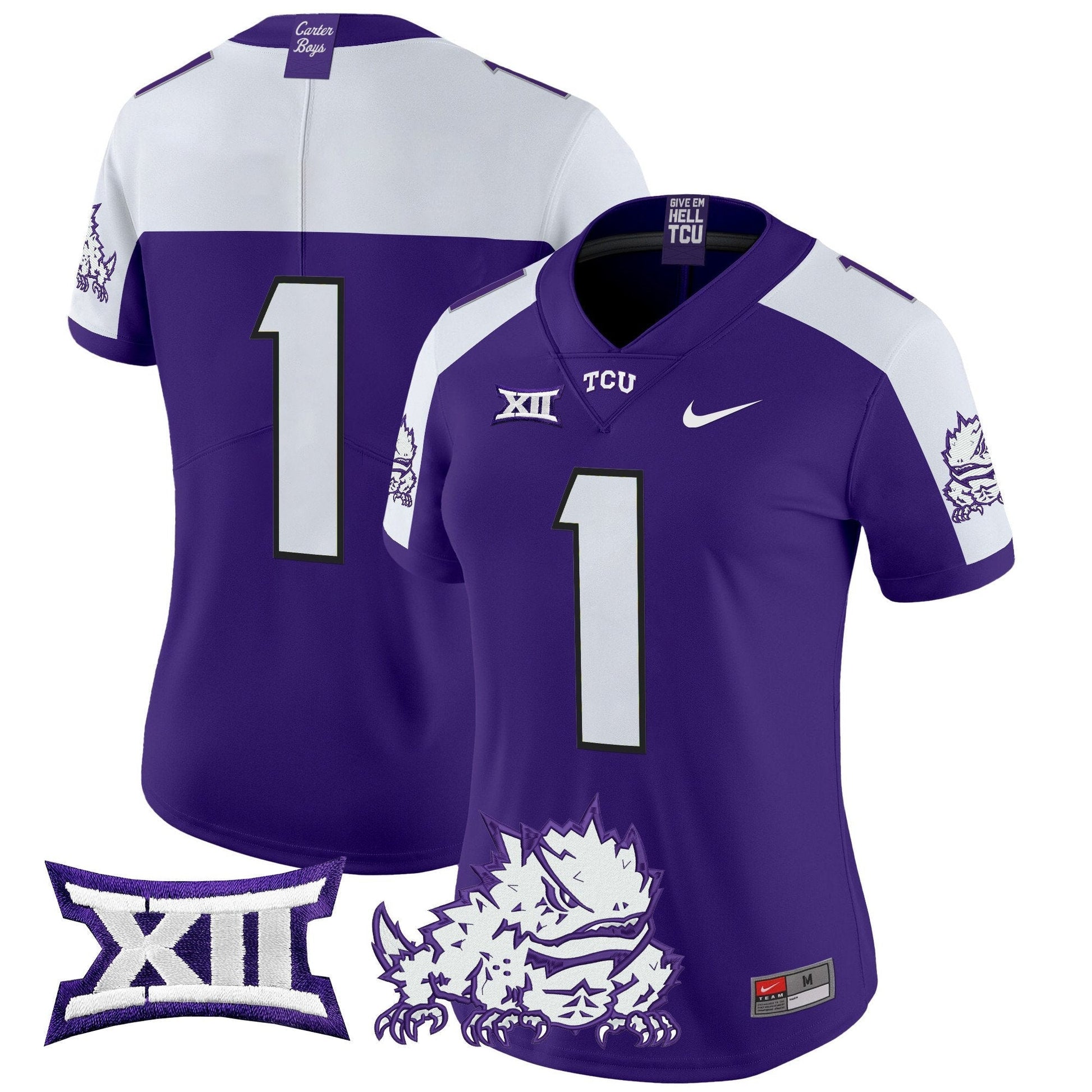 Women's TCU Horned Frogs 2024 Vapor Limited Jersey - All stitched