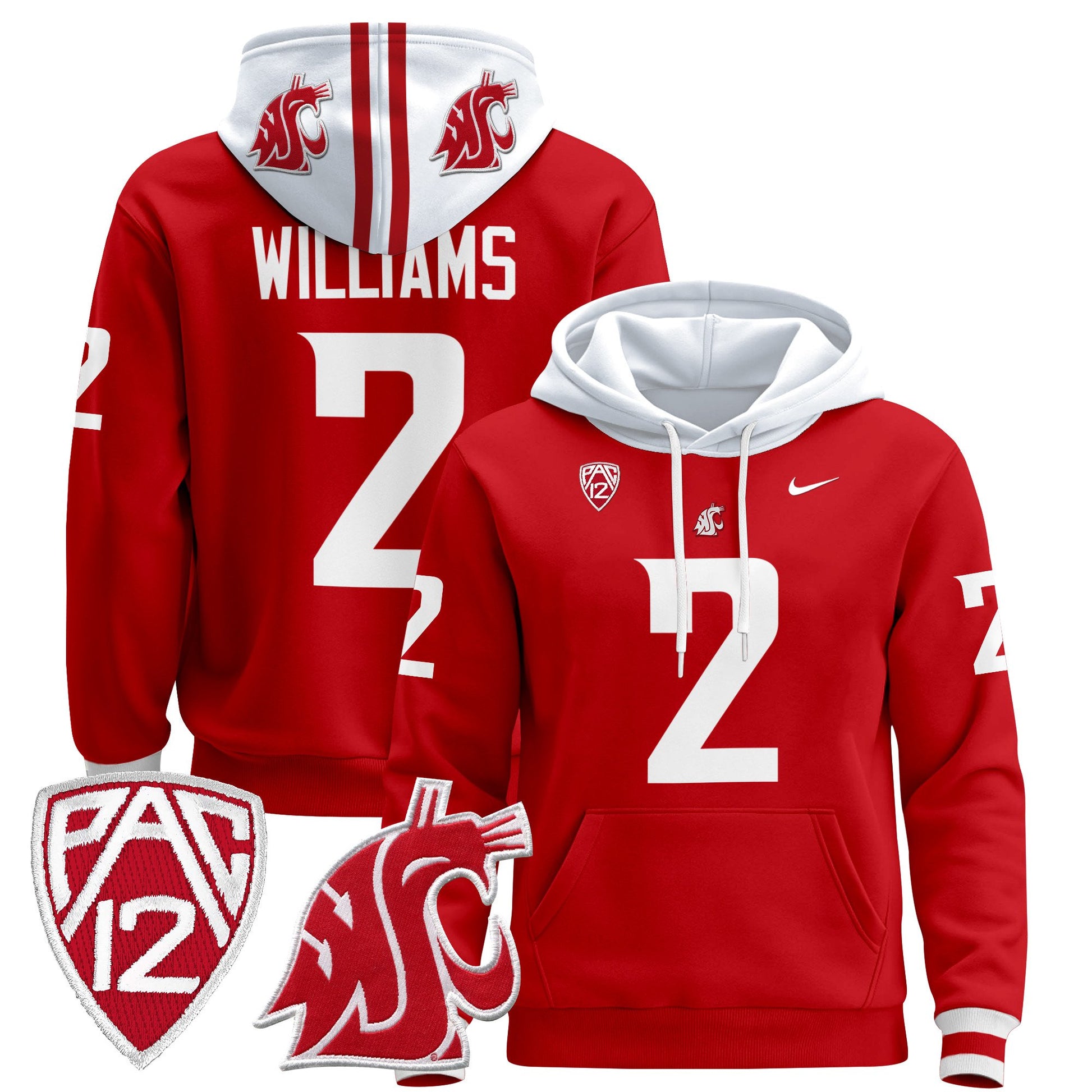 Men's Washington State Cougars 2024 Pullover Hoodie - All Stitched
