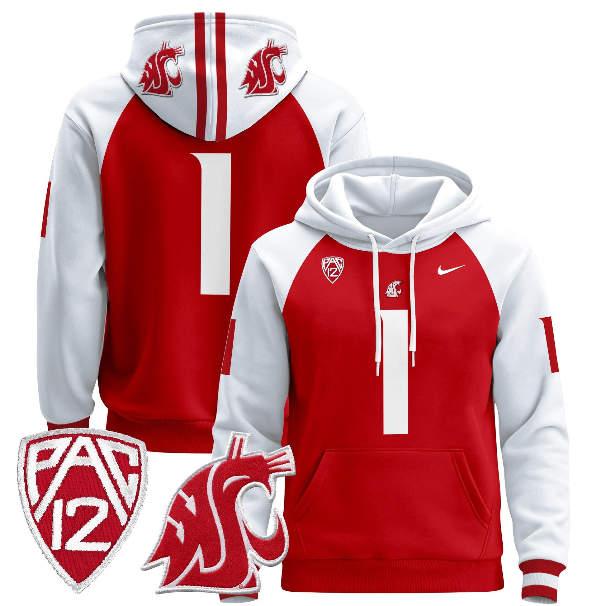 Men's Washington State Cougars 2024 Pullover Hoodie - All Stitched