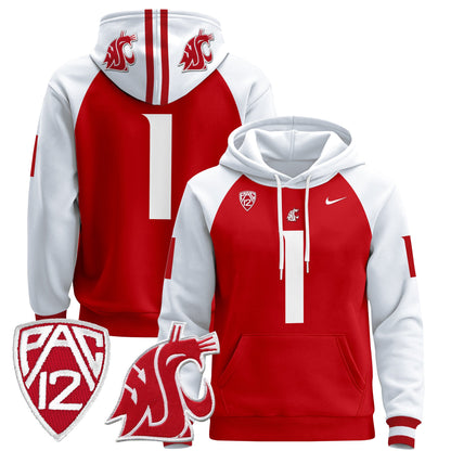 Men's Washington State Cougars 2024 Pullover Hoodie - All Stitched