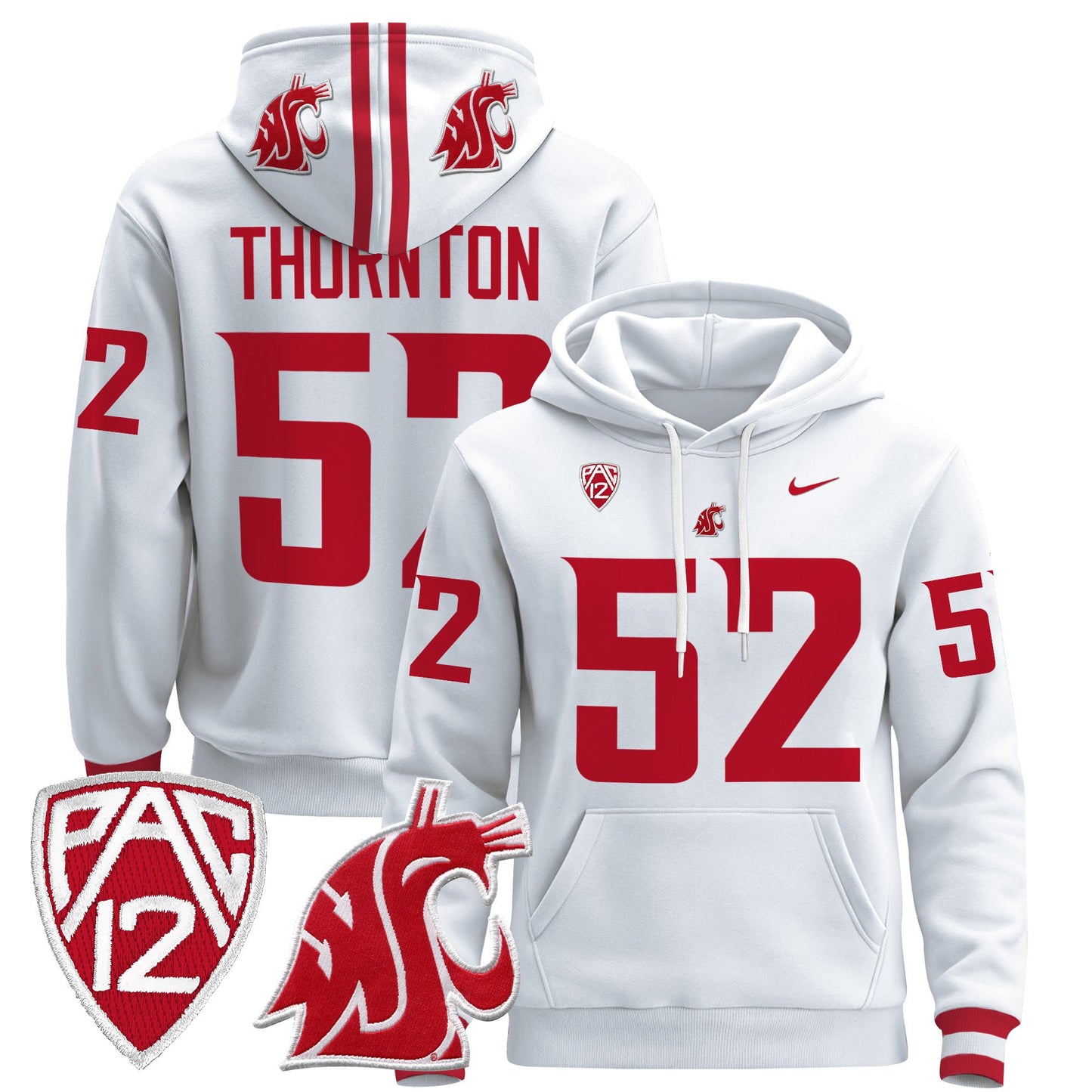 Men's Washington State Cougars 2024 Pullover Hoodie - All Stitched