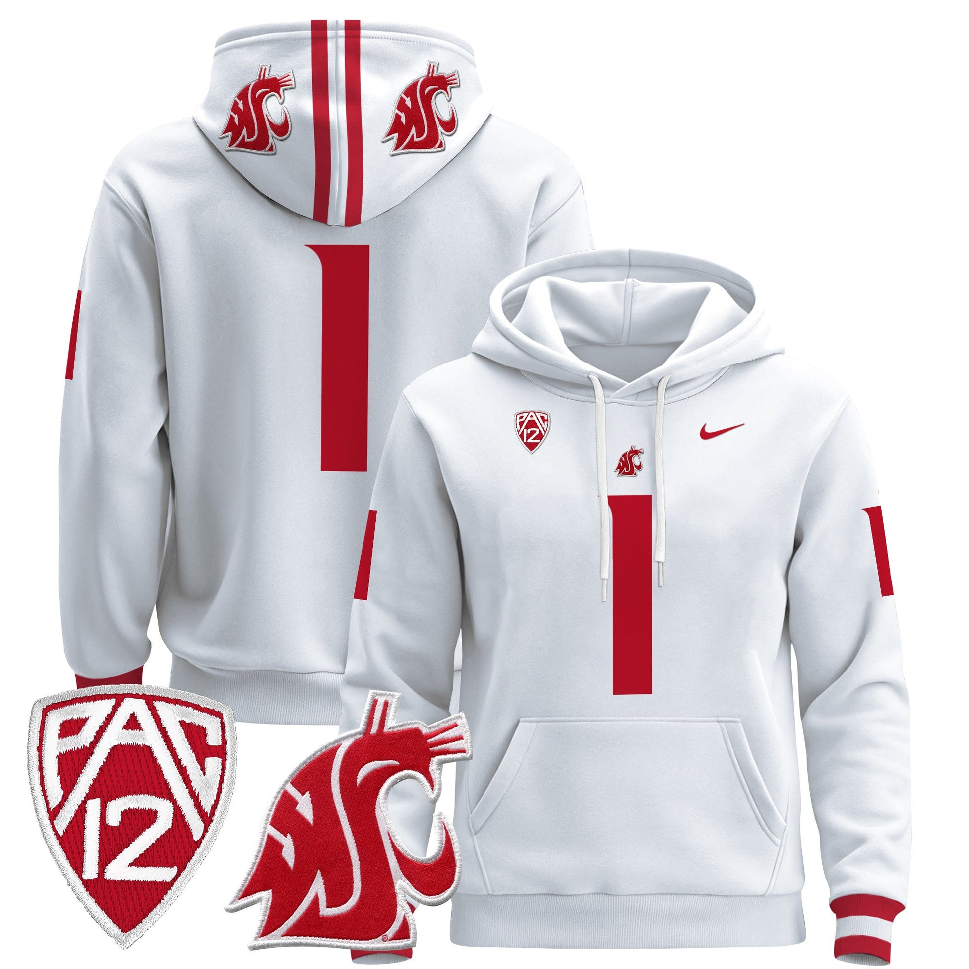 Men's Washington State Cougars 2024 Pullover Hoodie - All Stitched